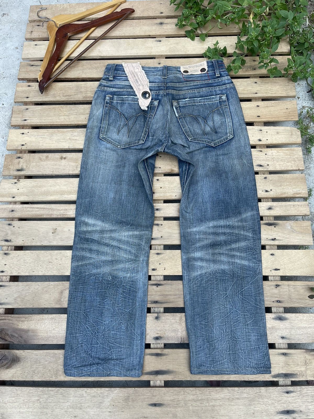 Vintage 90s Vintage Tough Jeansmith Denim Jeans Distressed patchwork Size US 32 / EU 48 - 2 Thumbnail