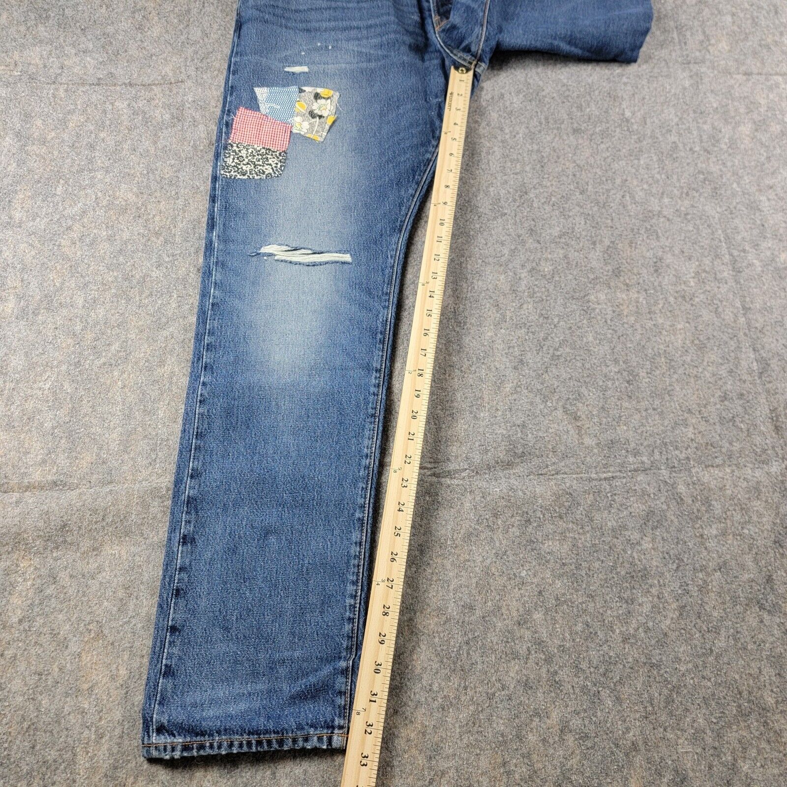 Todd Snyder Todd Snyder Slim Fit Upcycle Patched Selvedge Jeans Size US 36 / EU 52 - 8 Thumbnail