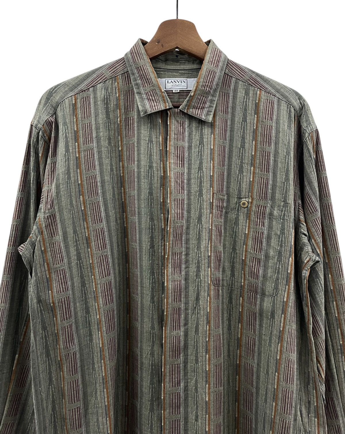 Lanvin Vintage Lanvin Shirts Rayon Size US M / EU 48-50 / 2 - 4 Thumbnail