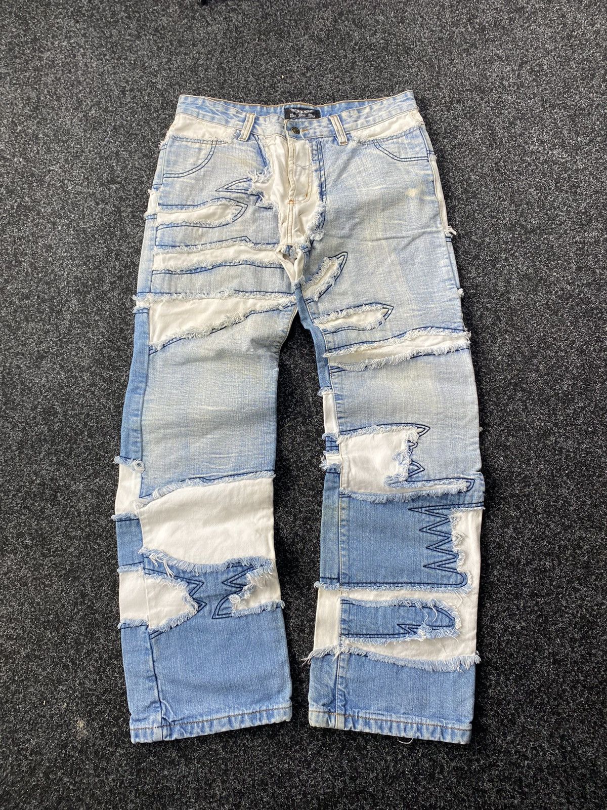 Japanese Brand 🔥OPIUM PUNK GOTHIC DISTRESSED ASYMMETRICAL JEANS CUSTOM 32 Size US 32 / EU 48 - 1 Thumbnail