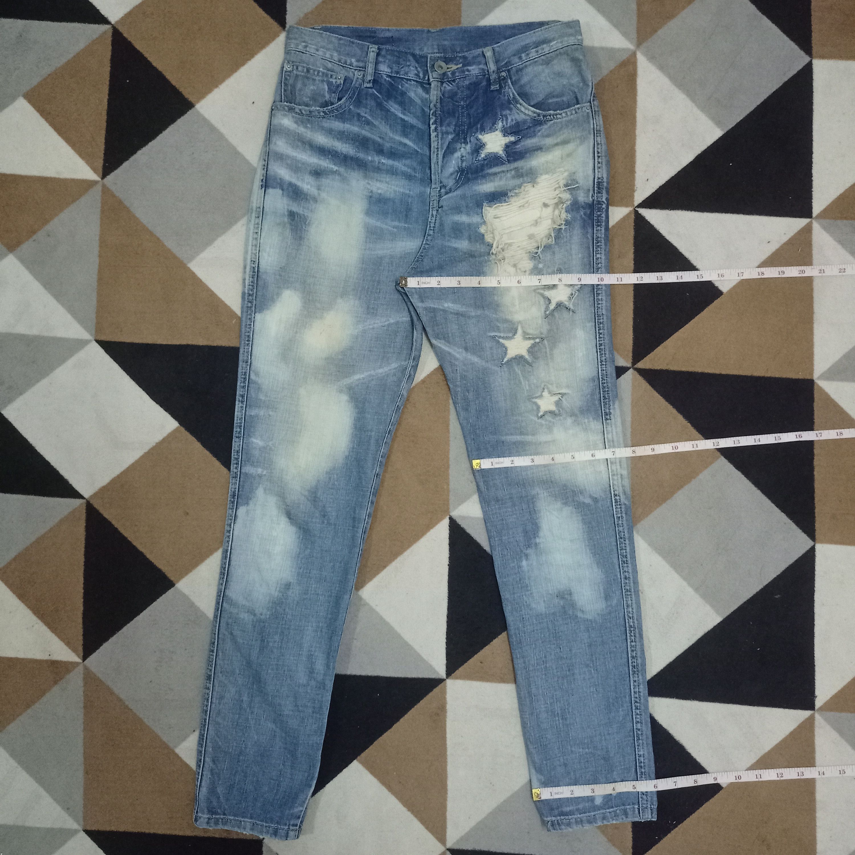 Japanese Brand Vintage Japanese Brand Acid Wash Distressed Style Jeans Size US 29 - 11 Thumbnail