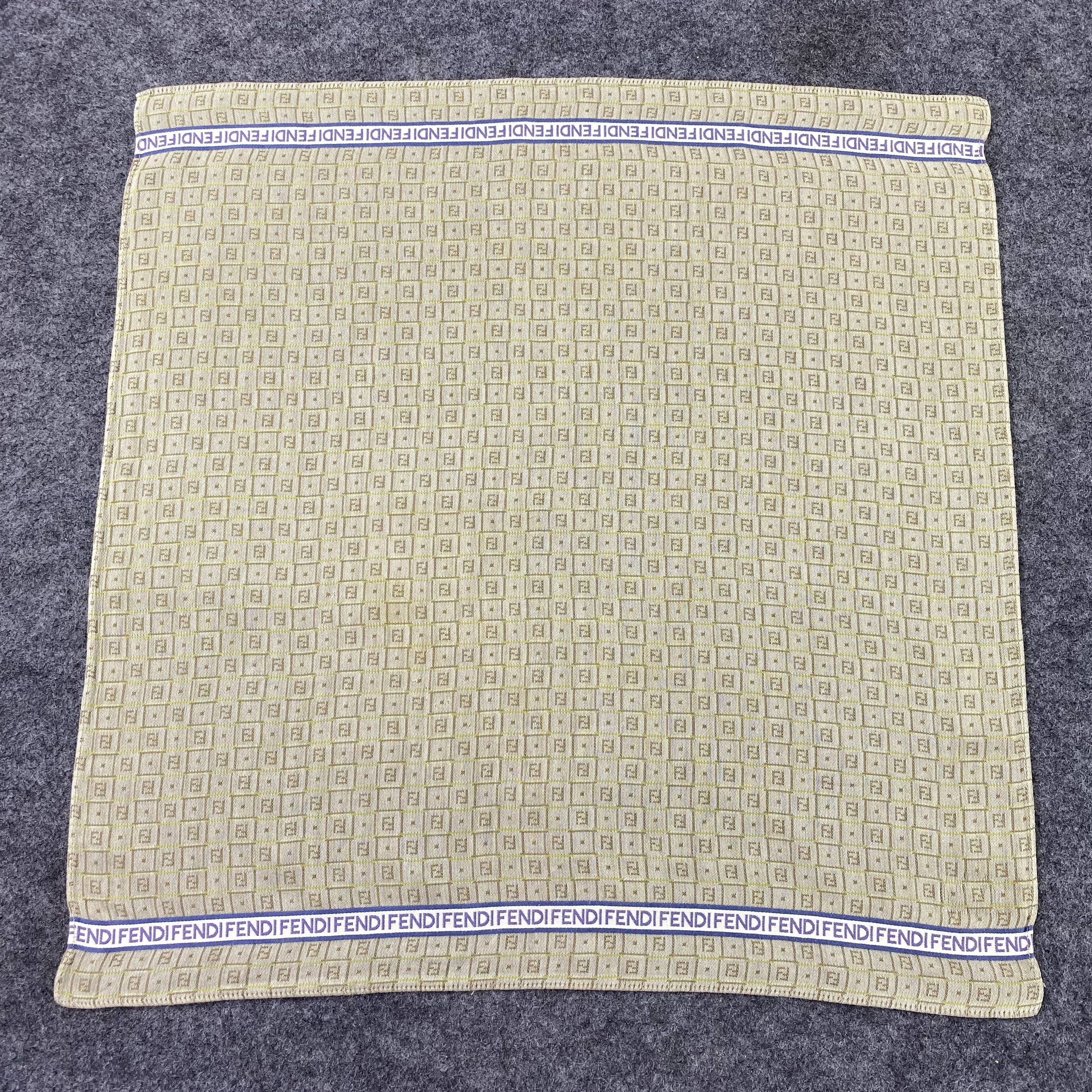 Designer Fendi Monogram Handkerchief / Bandana / Neckerchief-B911 Size ONE SIZE - 3 Thumbnail