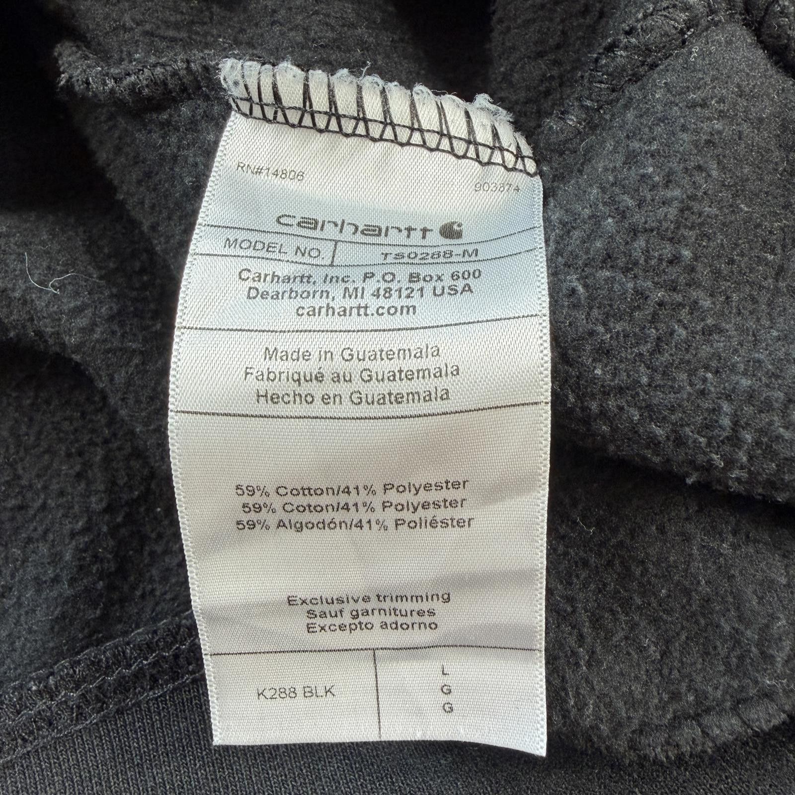 Carhartt Carhartt Black Pullover Hoodie L Loose Fit K288 Sweatshirt Size US L / EU 52-54 / 3 - 5 Thumbnail