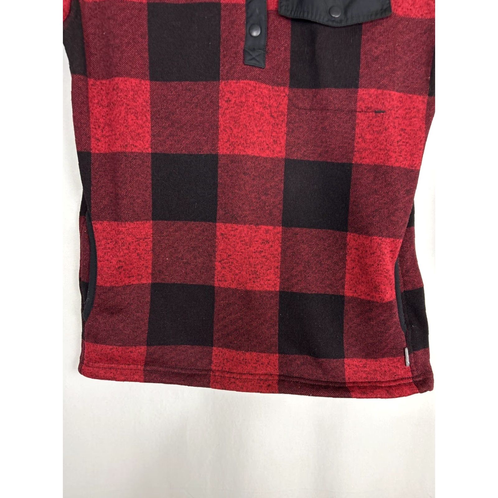 Eddie Bauer Eddie Bauer Womens XS Sweater Plaid 1/4 Snap Pullover Black Red Lumberjack (Colorful) Womens XS Pullover Sweater Size XS / US 0-2 / IT 36-38 - 5 Thumbnail
