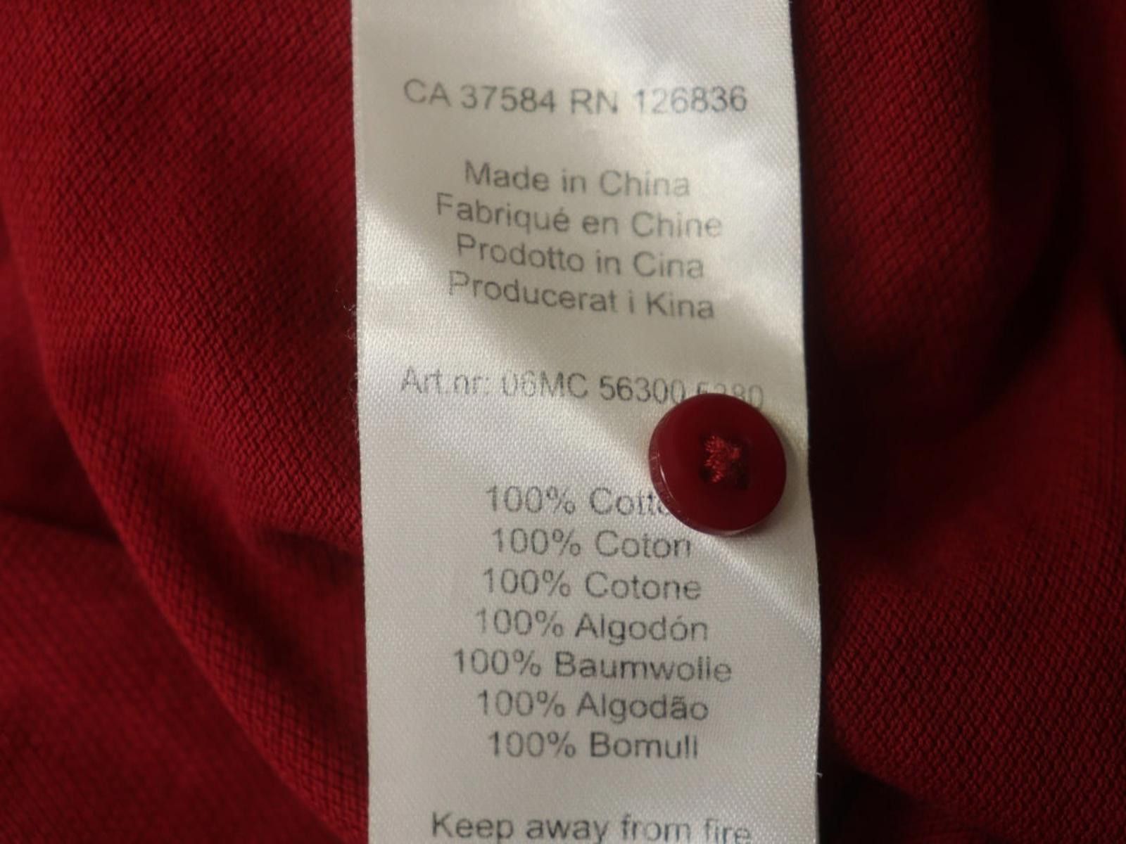 J.Lindeberg J.Lindeberg Red 100% Cotton Popover Polo Shirt Size M Size US M / EU 48-50 / 2 - 10 Thumbnail