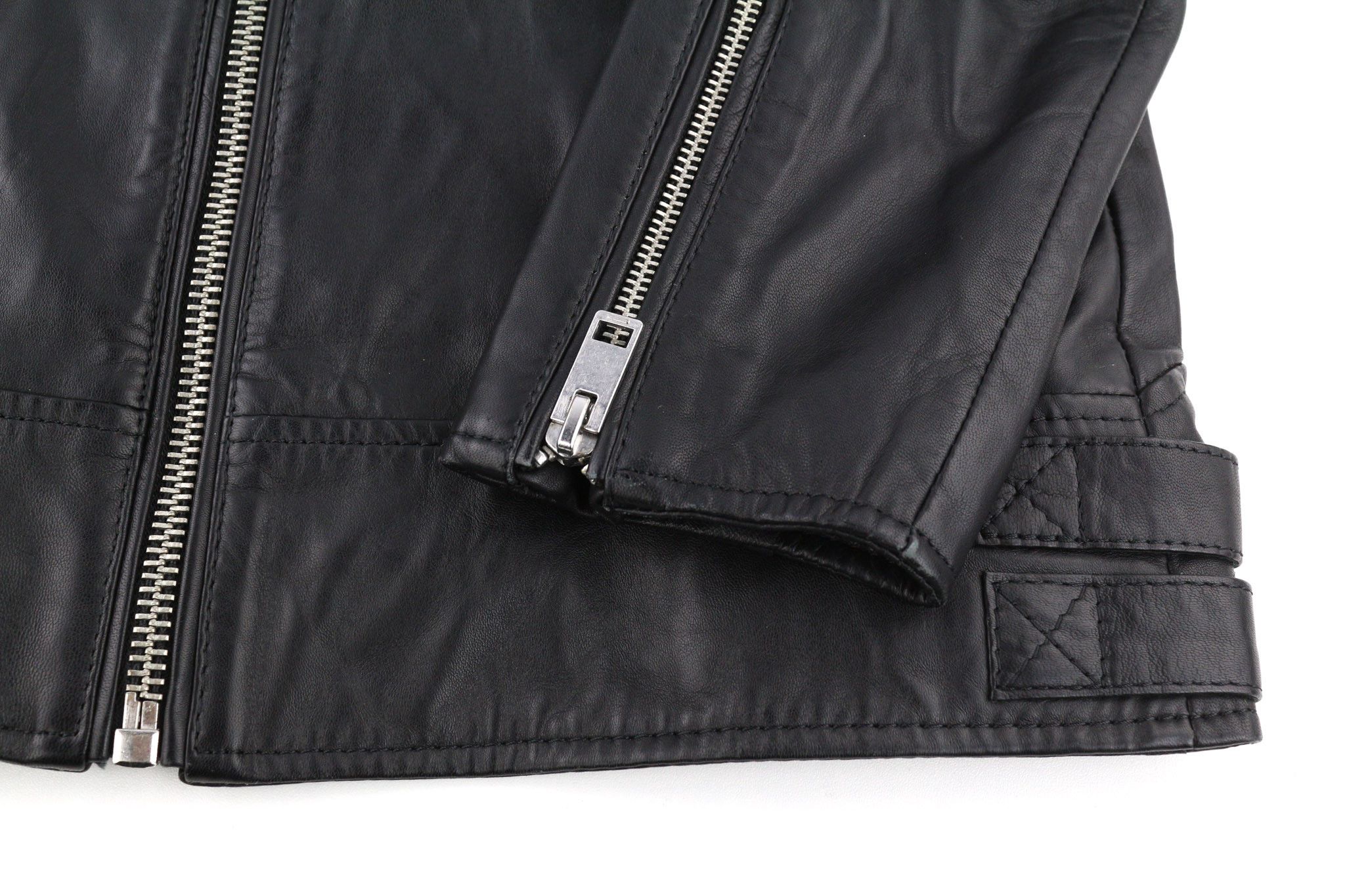 Diesel L-MARTON S Black Leather Band Neck Zip Jacket 81726 Size US S / EU 44-46 / 1 - 6 Thumbnail