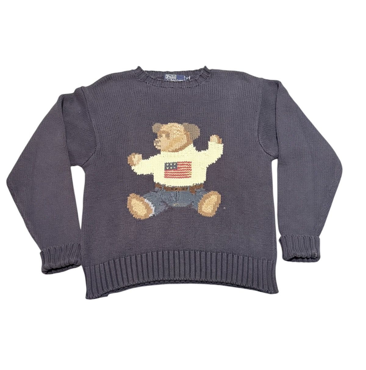 Polo Ralph Lauren Polo Ralph Lauren Hand Knit Polo Bear Sweater Size US M / EU 48-50 / 2 - 1 Thumbnail