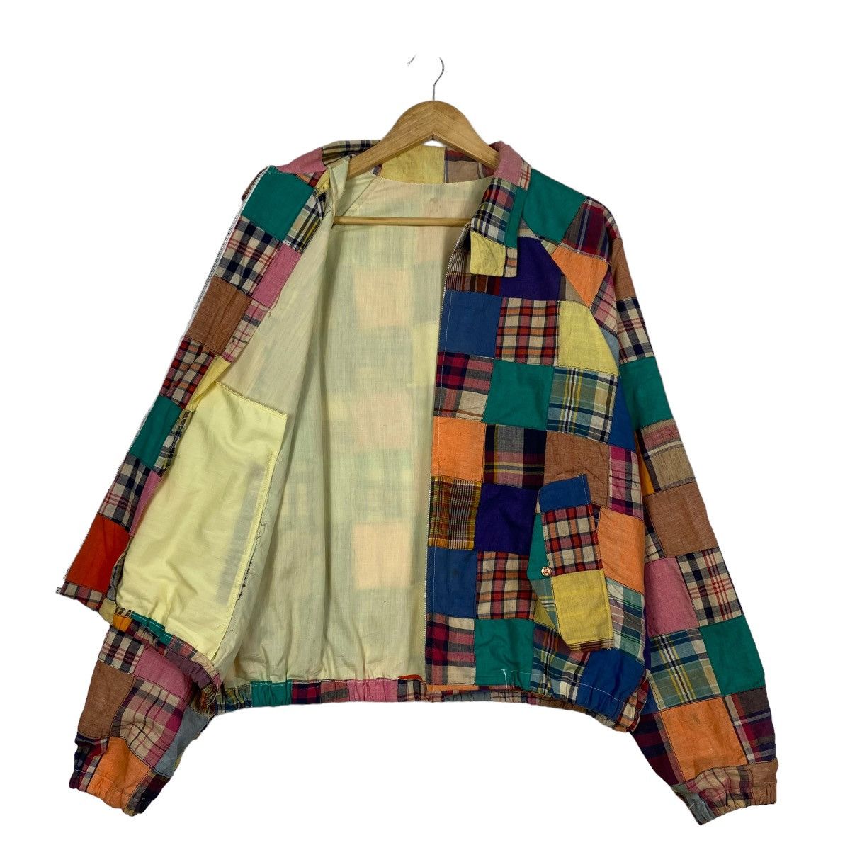 Issey Miyake × Japanese Brand 💥🔥MULTICOLOUR PATCHWORK JAPANASE ZIPPER JACKET Size US M / EU 48-50 / 2 - 9 Thumbnail