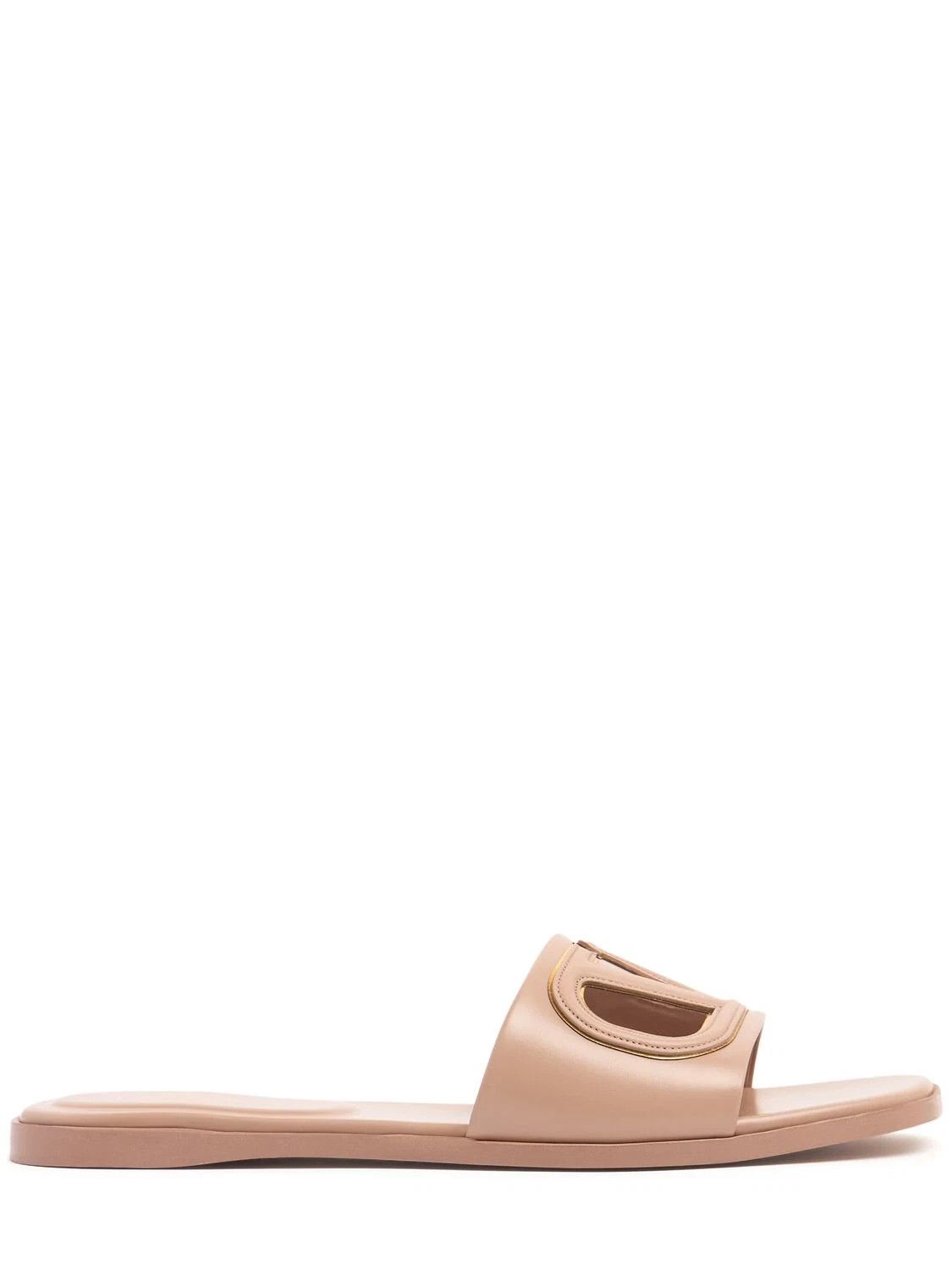 VALENTINO GARAVANI Rose Cannelle Slides New