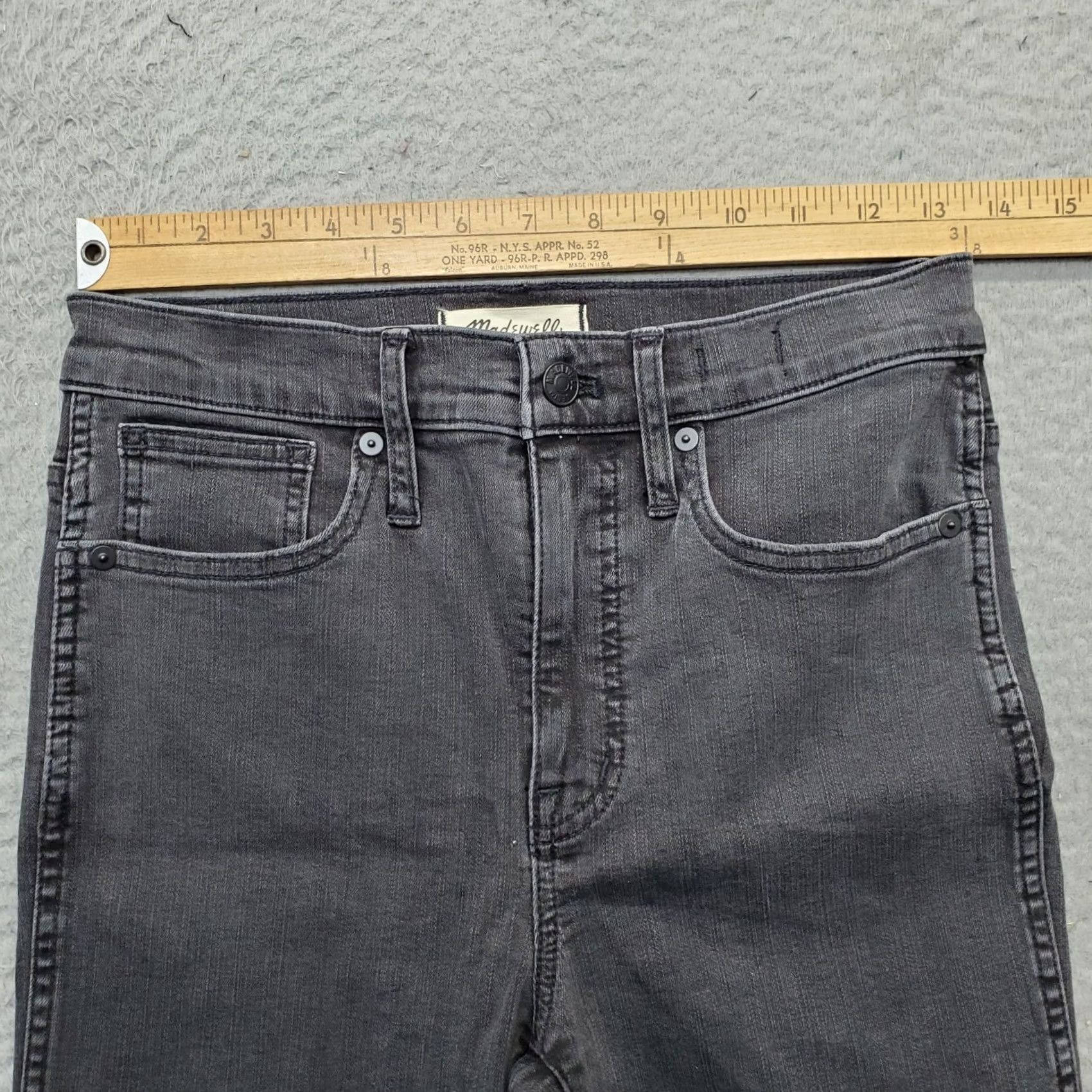 Madewell Madewell Stovepipe Jeans Womens 26 Black Denim Straight Leg Regular Fit 5-Pocket Design Size 26" / US 2 / IT 38 - 5 Thumbnail