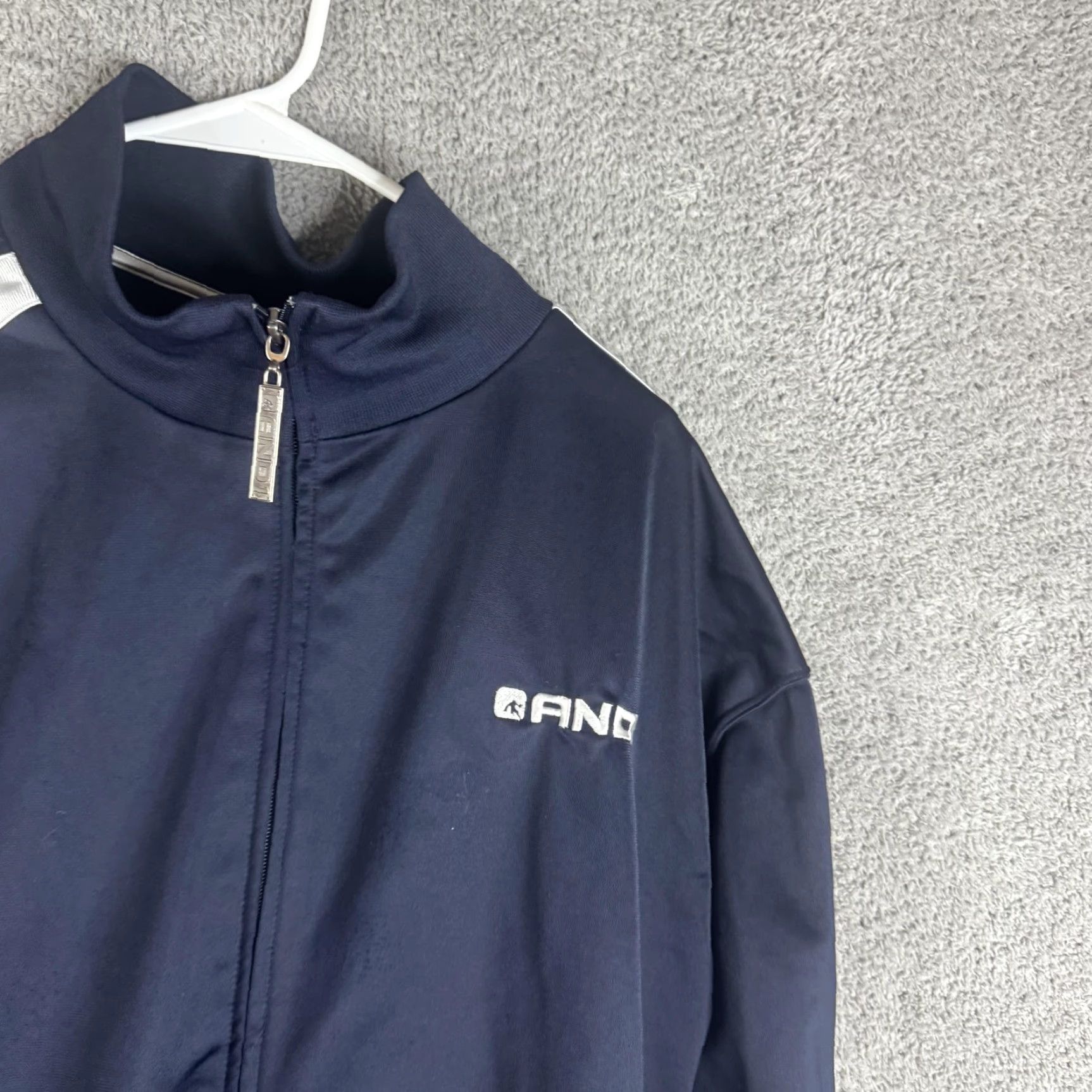 Vintage AND1 Track Jacket Mens XL Blue Full Zip Striped Basketball Athletic Top Size US XL / EU 56 / 4 - 4 Thumbnail
