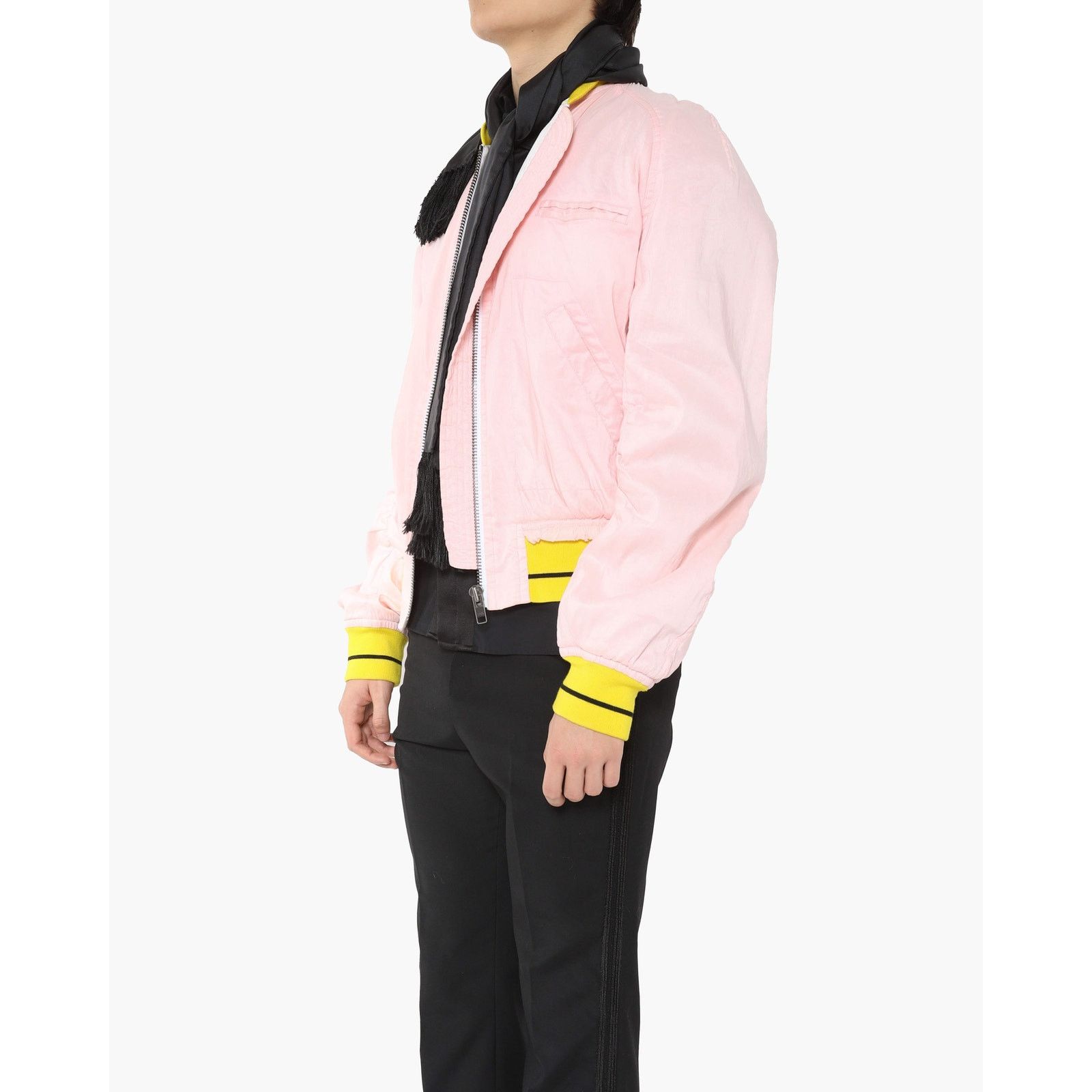 Haider Ackermann SS17 Raw-Hem Bomber Jacket in Pink Linen Size US M / EU 48-50 / 2 - 2 Thumbnail