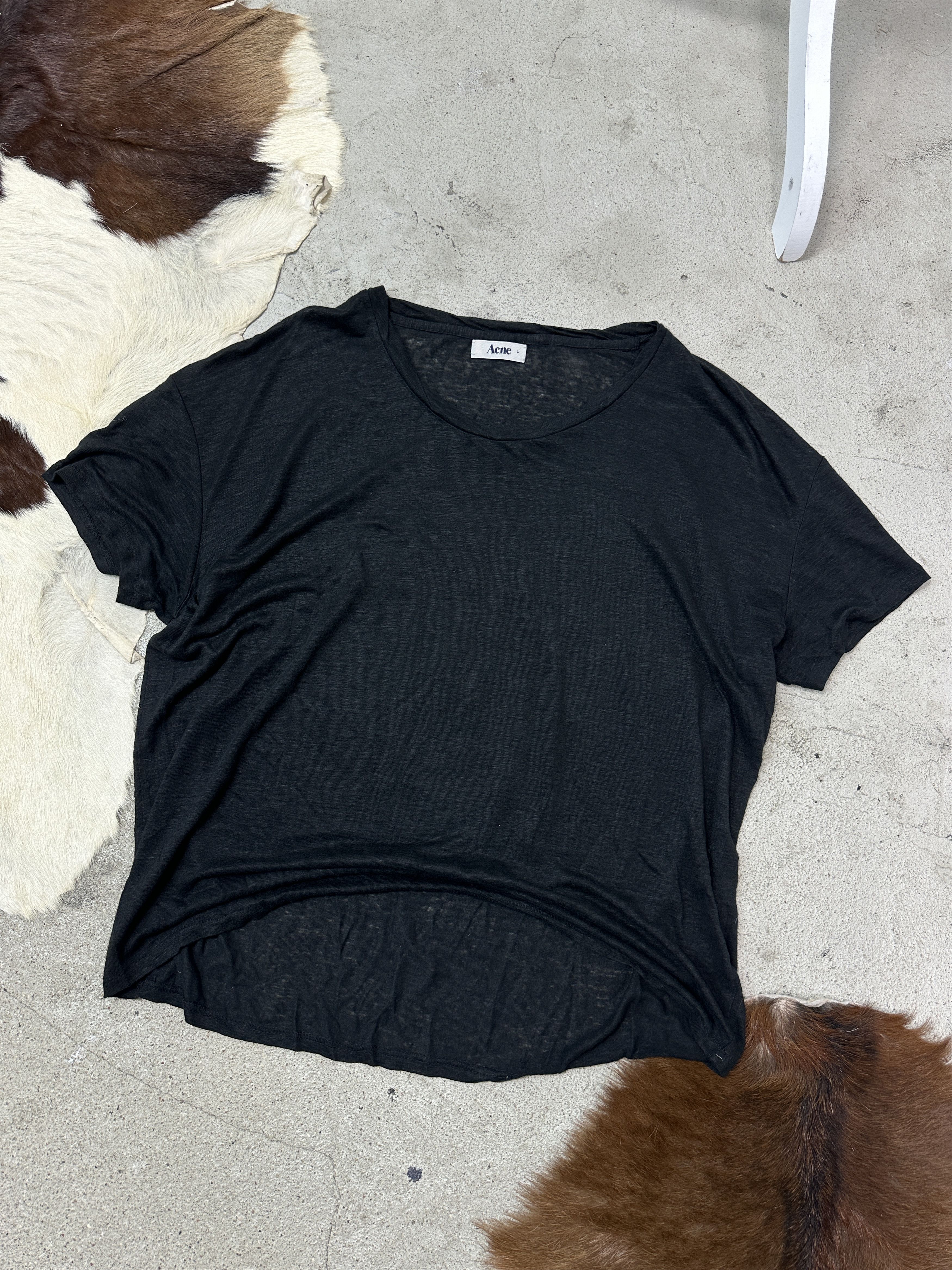 Acne Studios Vintage Avant Garde Grunge Asymmetrical Acne Top Y2K Size L / US 10 / IT 46 - 2 Thumbnail