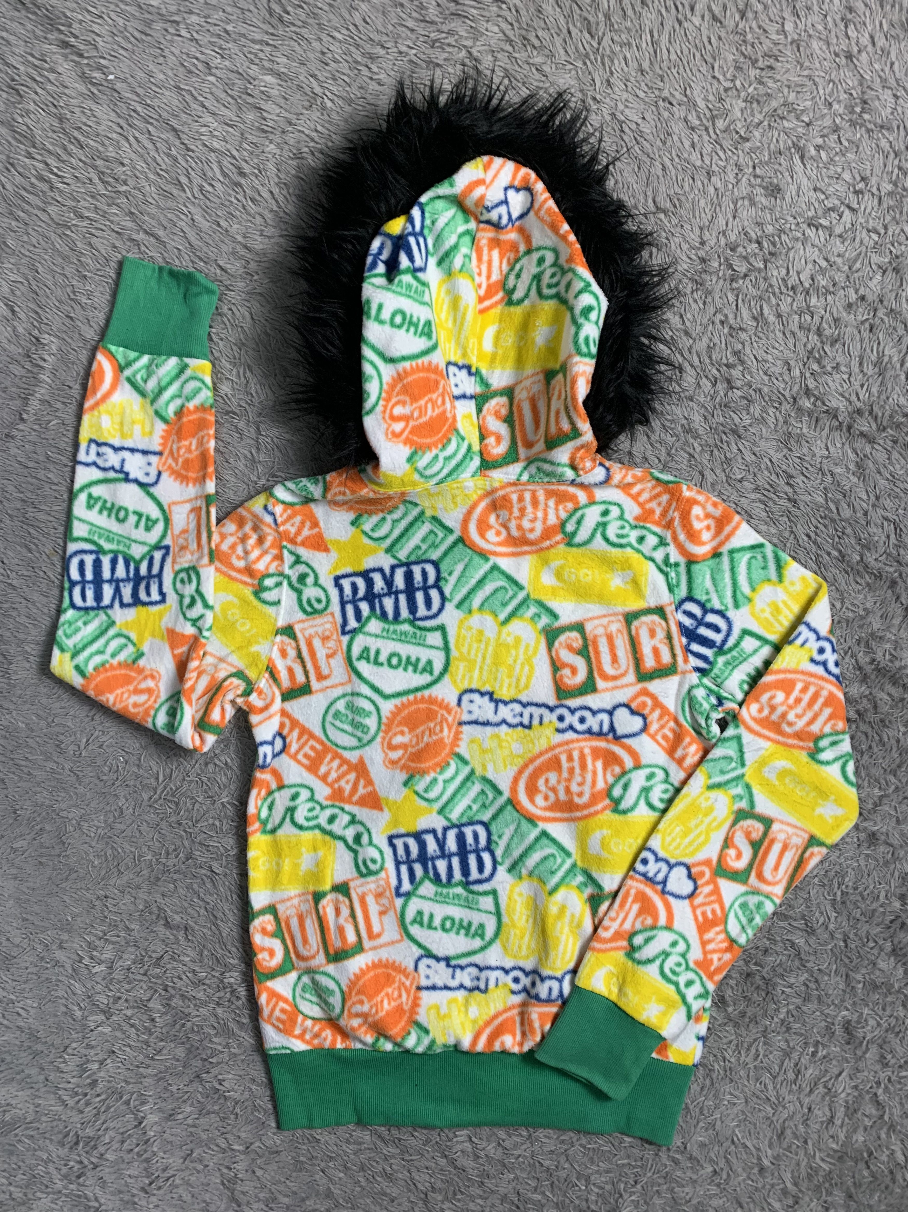 Japanese Brand Japan Brand BMB AOP Full Print Fur Hoodie Size US S / EU 44-46 / 1 - 2 Thumbnail