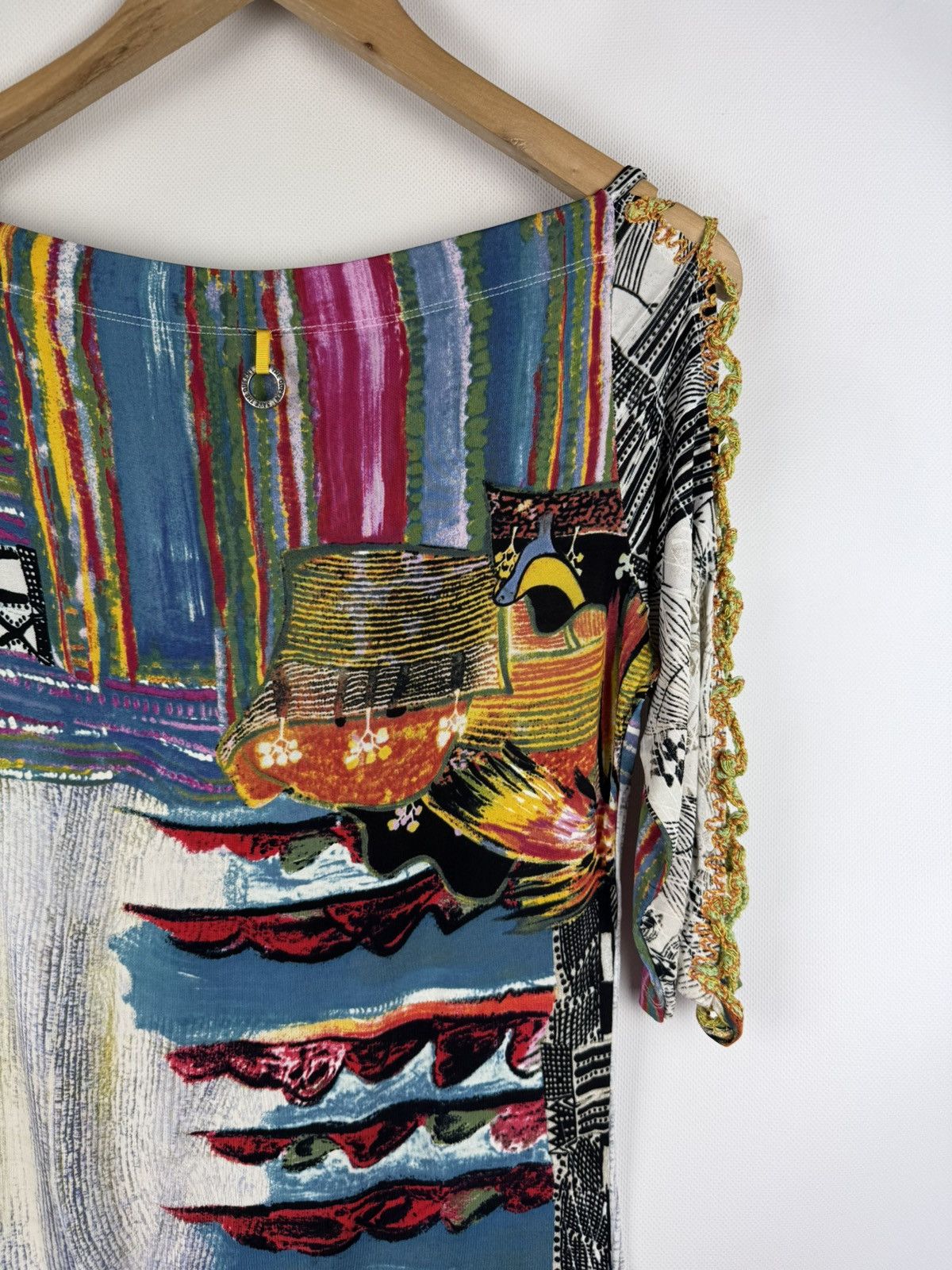 Other Save The Queen Ladies Y2K Patterned Top Tunic Blouse Size L / US 10 / IT 46 - 16 Thumbnail