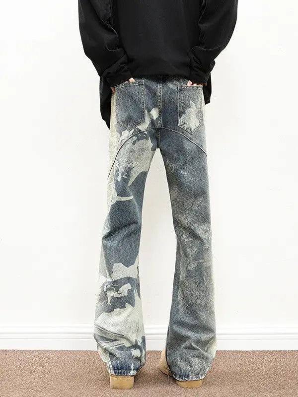 Japanese Brand × Jean Retro loose hip-hop straight leg micro flared jeans Size US 30 / EU 46 - 4 Thumbnail