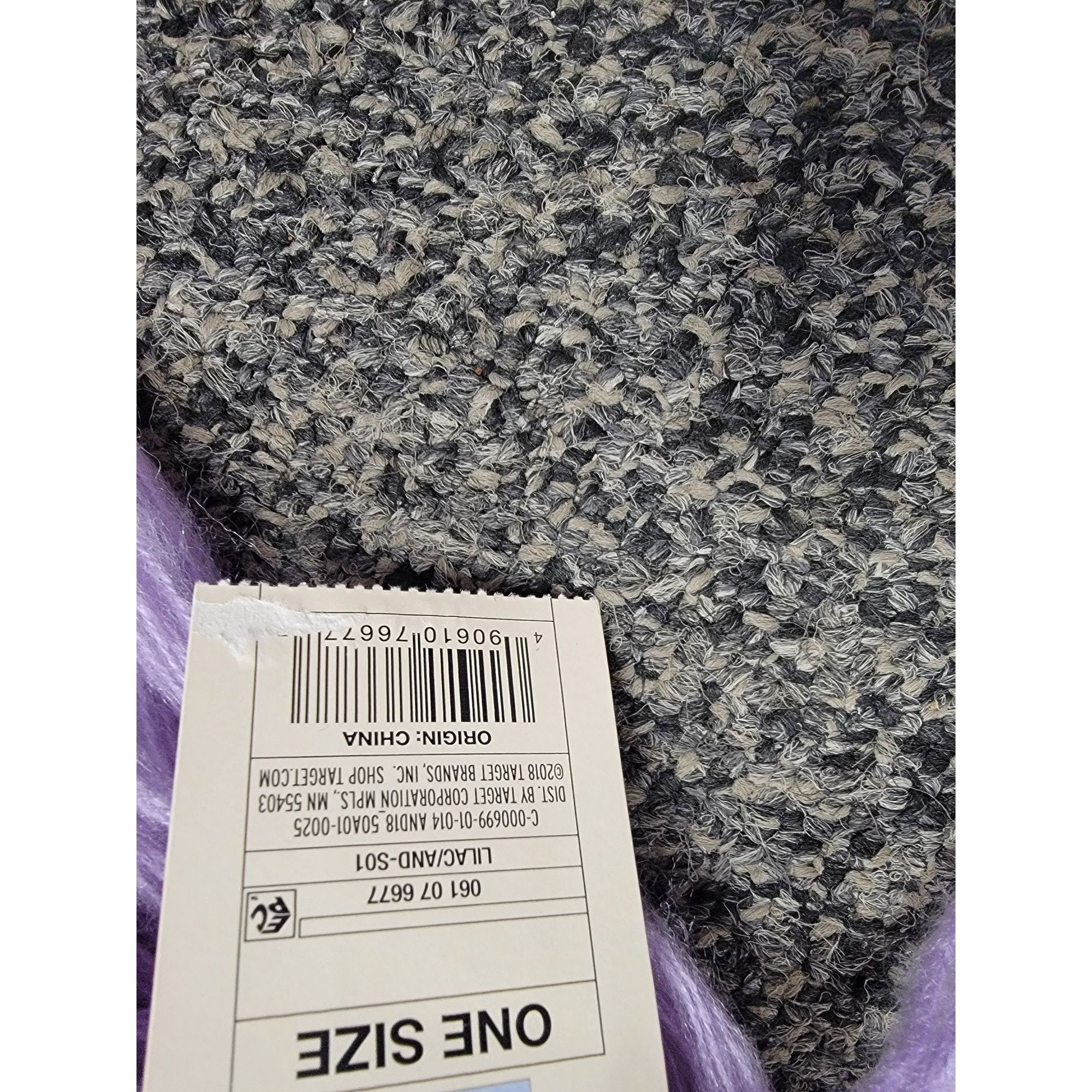 Other Hand-Knitted Lavender Fringe Scarf Soft Acrylic Winter Fashi Size ONE SIZE - 3 Thumbnail