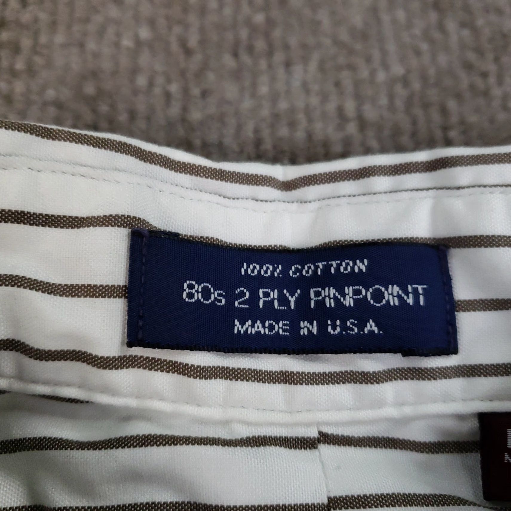 Jos. A. Bank VINTAGE Jos A. Bank Dress Shirt Mens Large 16-33 White Brown Striped Long Sleeve Business Office Size US L / EU 52-54 / 3 - 7 Thumbnail
