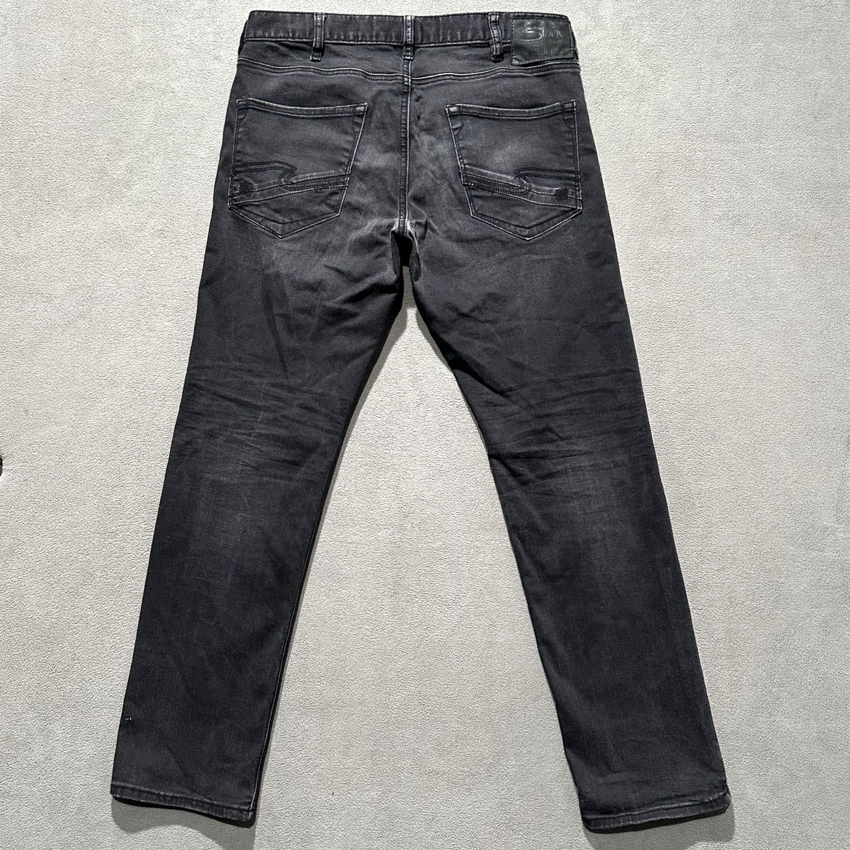 Silver Jeans Co. Silver Jeans Mens Jeans Dark Gray Denim Athletic Fit Tapered Leg 34x30 Size US 34 / EU 50 - 2 Thumbnail