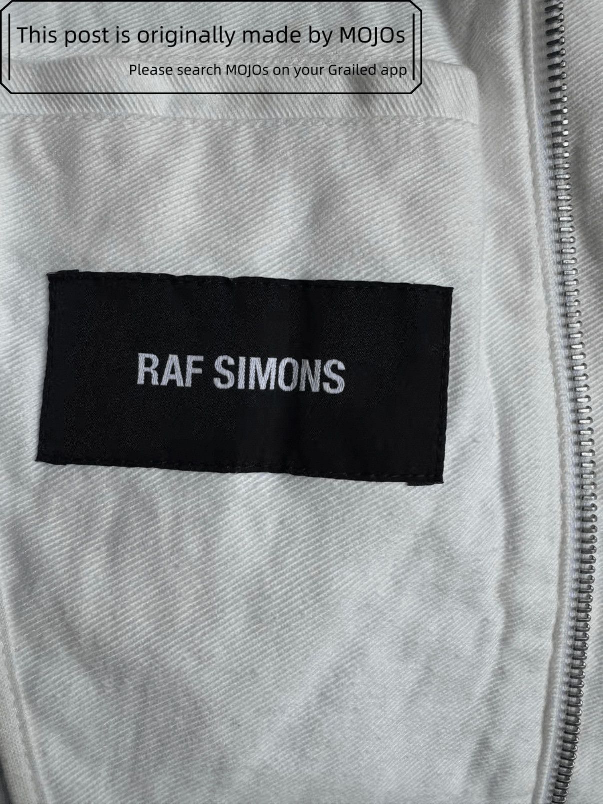 Raf Simons Sz 44 Raf Simons 11AW White Denim Hooded Jacket mojos1414 Size US S / EU 44-46 / 1 - 5 Thumbnail