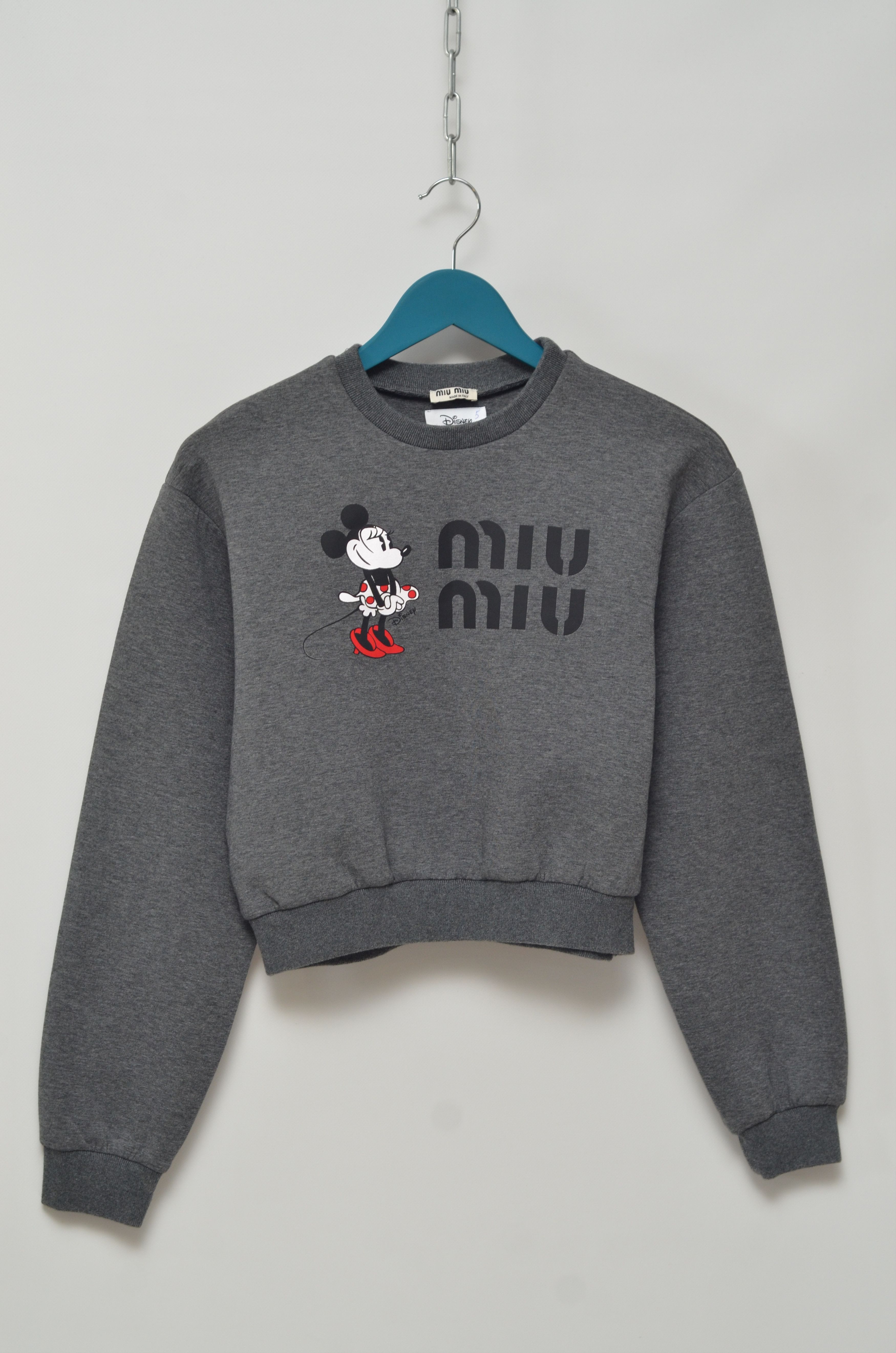 Miu Miu Miu Miu Disney Mickey Mouse Luxury Sweatshirt Made in Italy ...