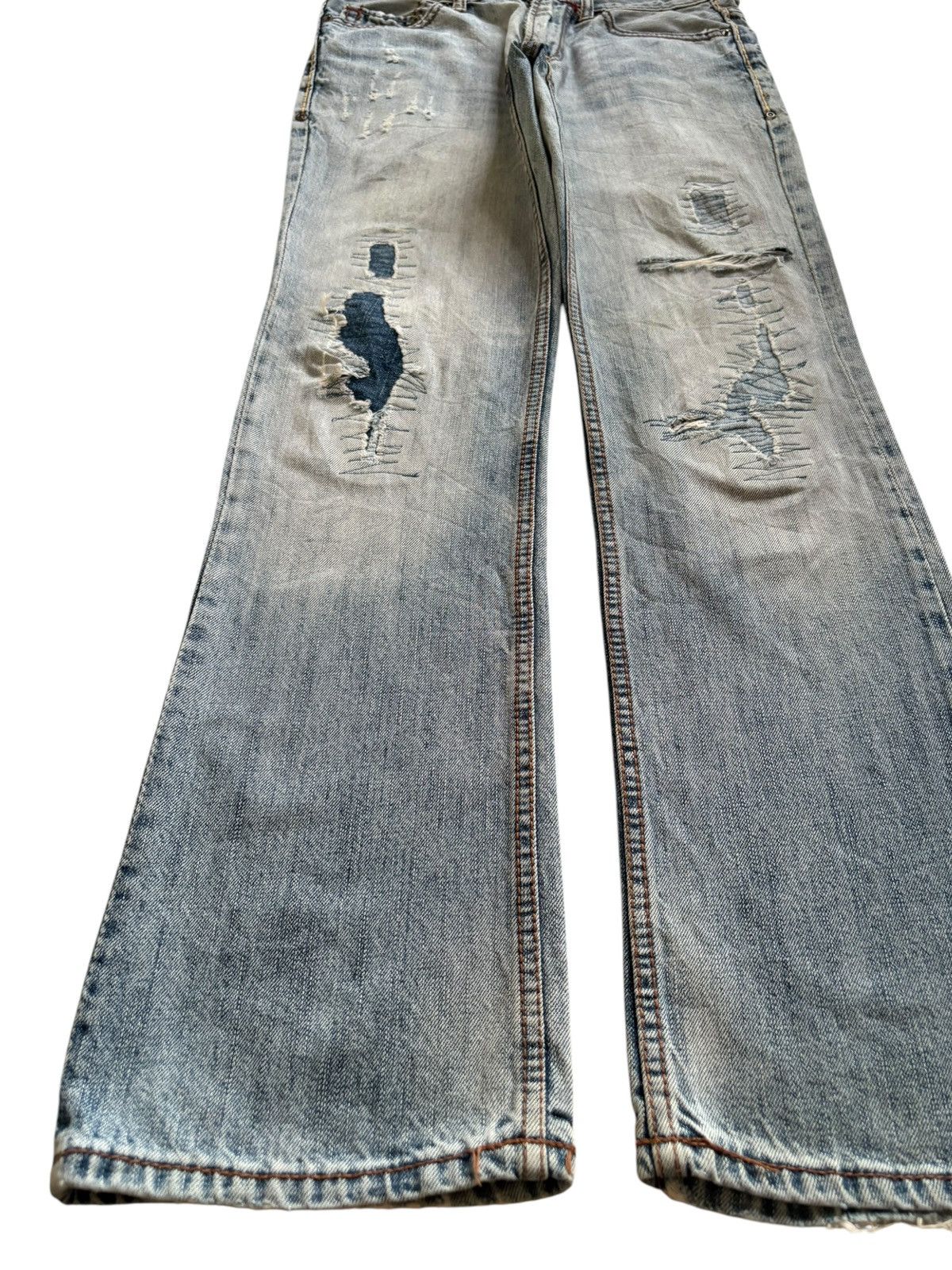 Japanese Brand Vintage Japanese Brand Patches Faded Wash Bootcut Jeans Size US 29 - 6 Thumbnail