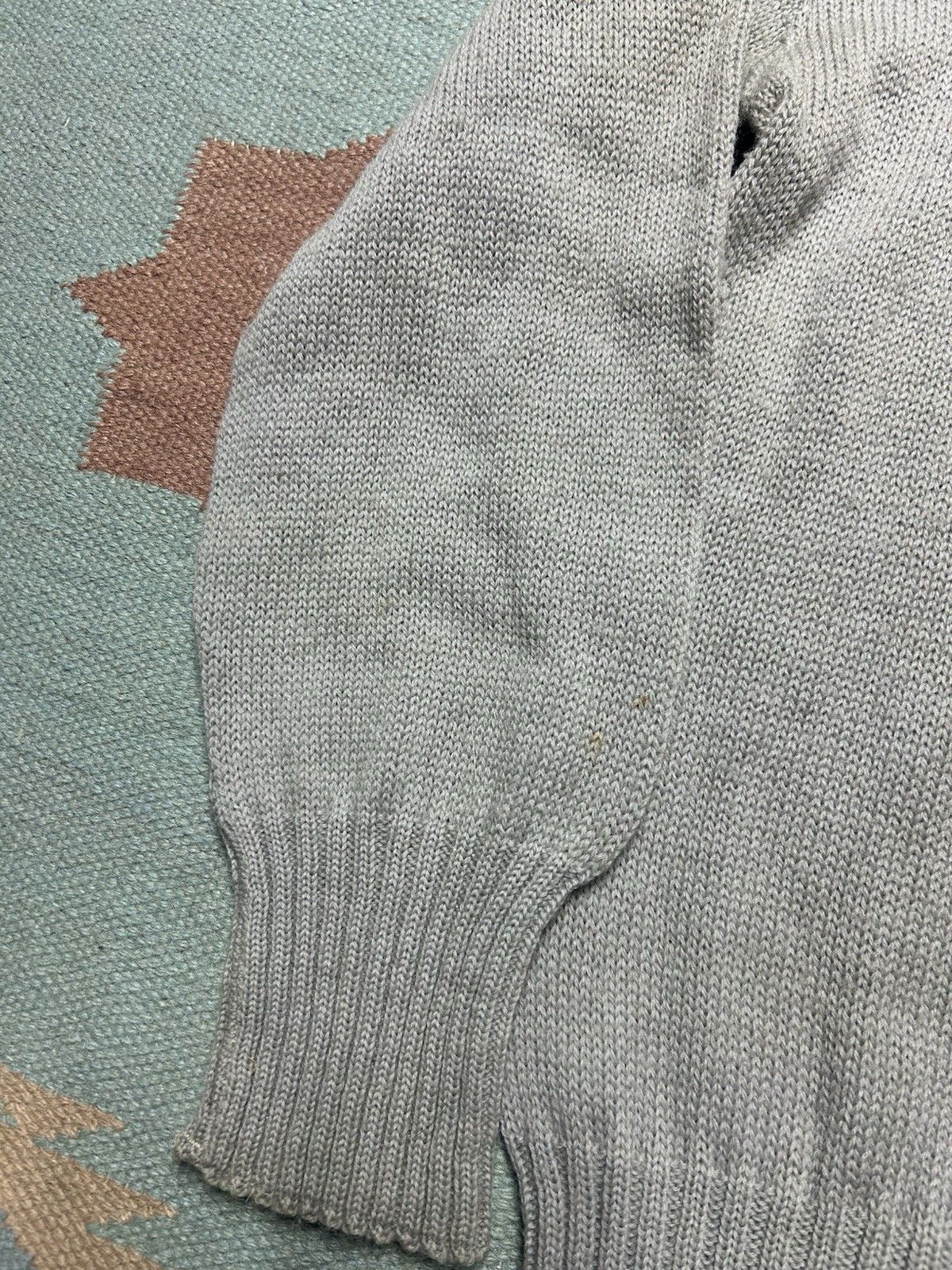 Vintage Vtg 1940s wool knit sweater campus distressed repaired XS/S Size US S / EU 44-46 / 1 - 10 Thumbnail