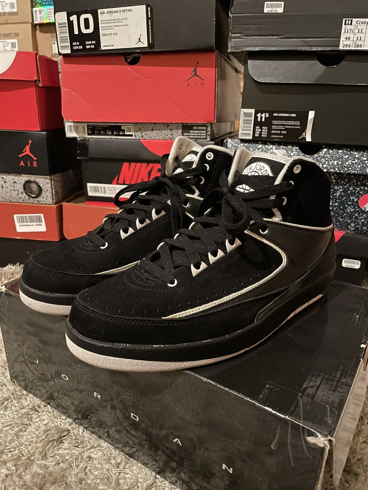 Jordan Brand Jordan 2 QF Black White Size US 8.5 / EU 41-42 - 1 Thumbnail