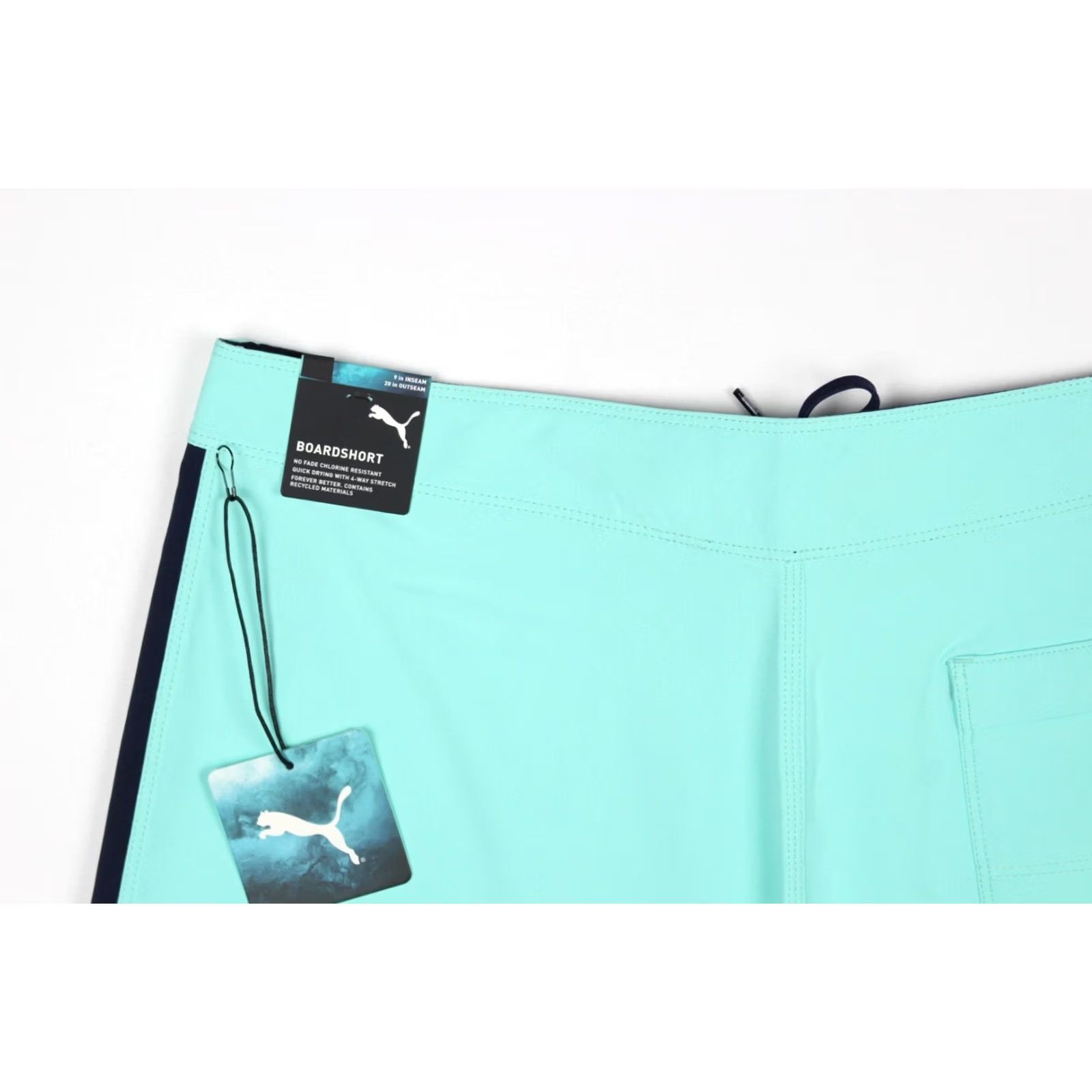 Puma Puma Men's Board Shorts Regular Fit 33 x 9" Inseam Blue Navy Back Pocket Size US 33 - 3 Thumbnail