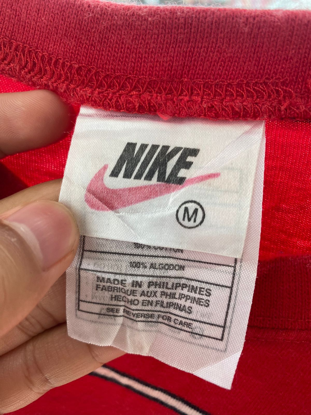 Nike × Vintage 💸NEED GONE💸vintage 90s nike center logo stripe tshirt Size M / US 6-8 / IT 42-44 - 5 Thumbnail