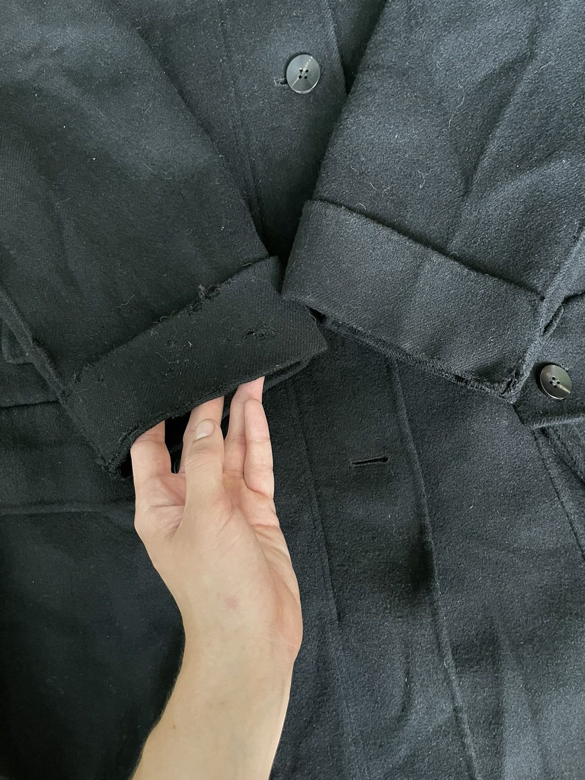 Designer Oska avant garde wool distressed coat jacket Size XL / US 12-14 / IT 48-50 - 12 Thumbnail