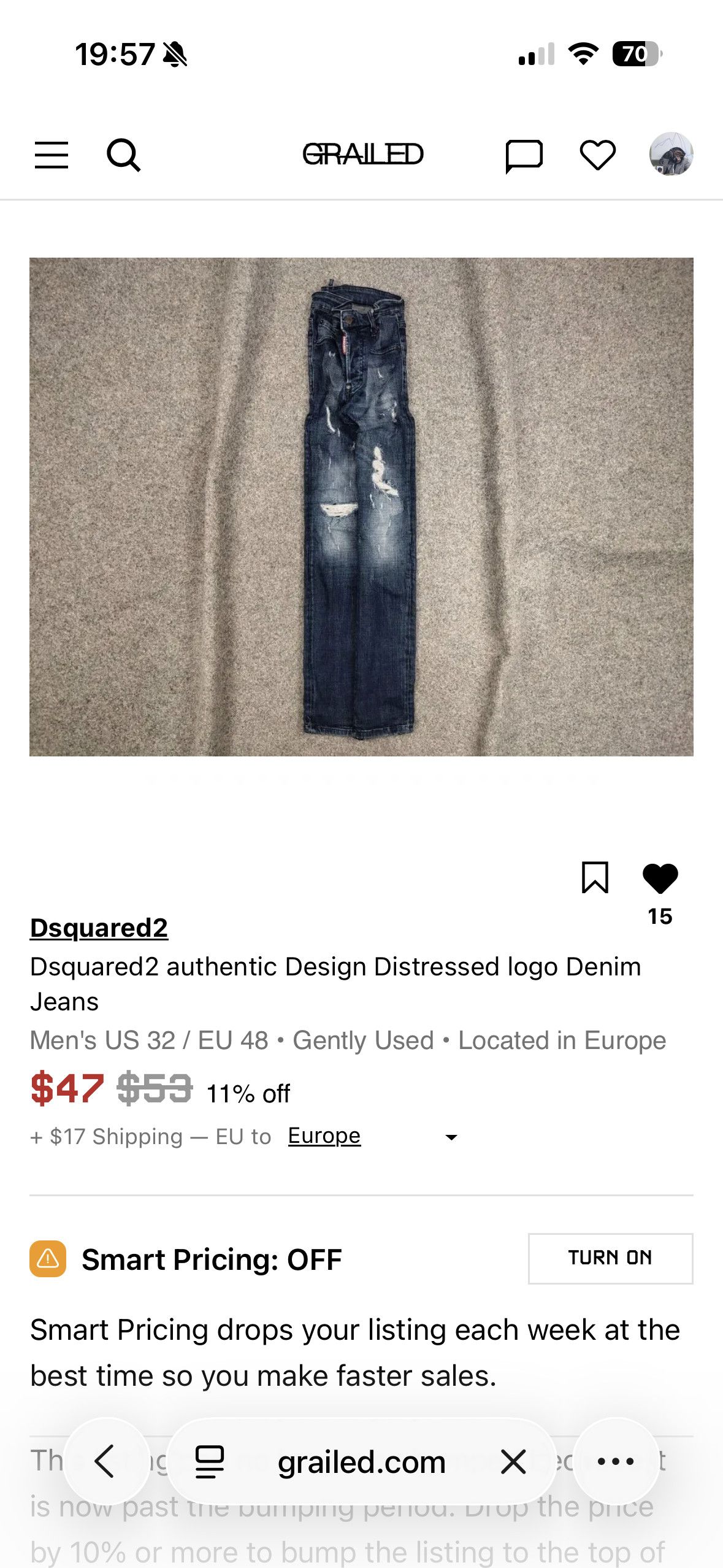 Dsquared2 Vintage 90s Dsquared2 authentic Distressed Paint Denim Jeans Size US 32 / EU 48 - 2 Thumbnail