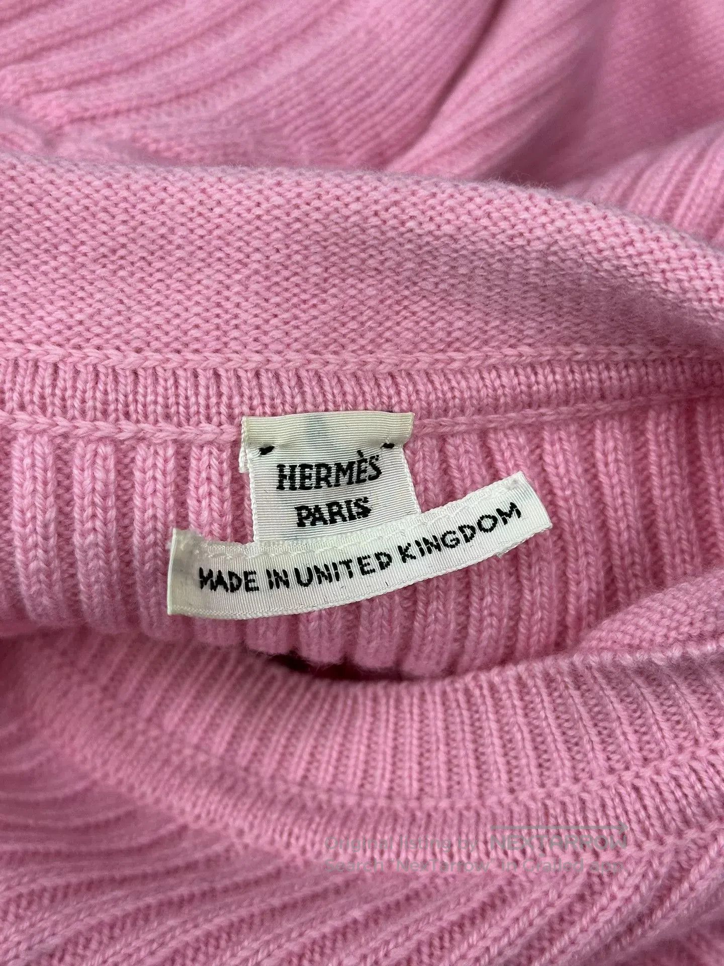 Hermes Hermes Pink Cashmere Knit Short Sleeve Top. Size US S / EU 44-46 / 1 - 4 Thumbnail