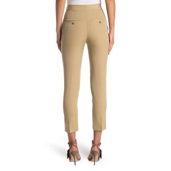 Burberry Burberry Womens Tan Wool Tailored Cropped Straight Leg Trous Size 30" / US 8 / IT 44 - 2 Thumbnail