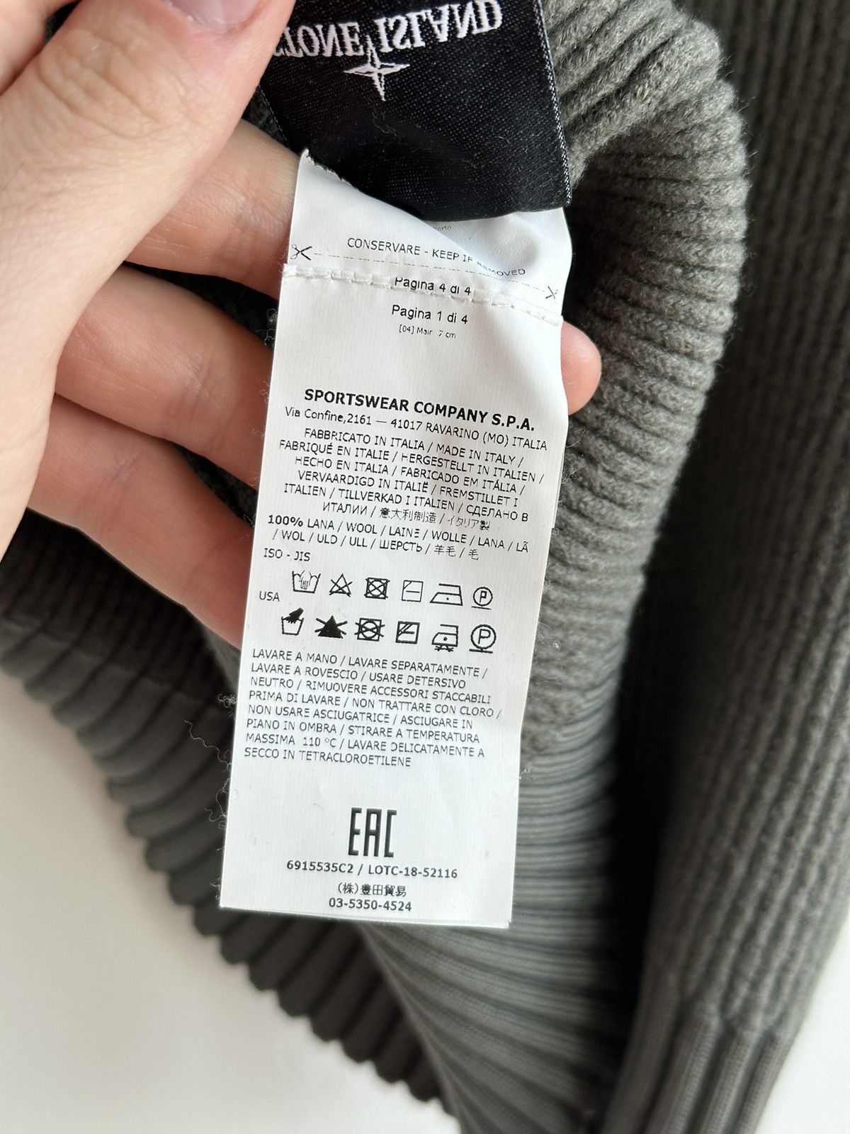 Stone Island Stone Island Green Wool Sweater True Size XS Fit Shrunk Size US XS / EU 42 / 0 - 12 Thumbnail