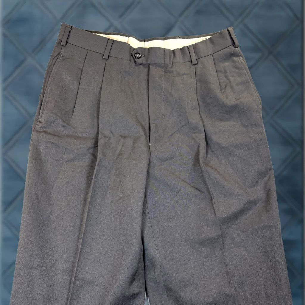 Austin Reed Austin Reed Pants Men 34x33 Gray Super 100s Wool Dress Pants Pleated Cuffed Trousers Size US 34 / EU 50 - 1 Thumbnail