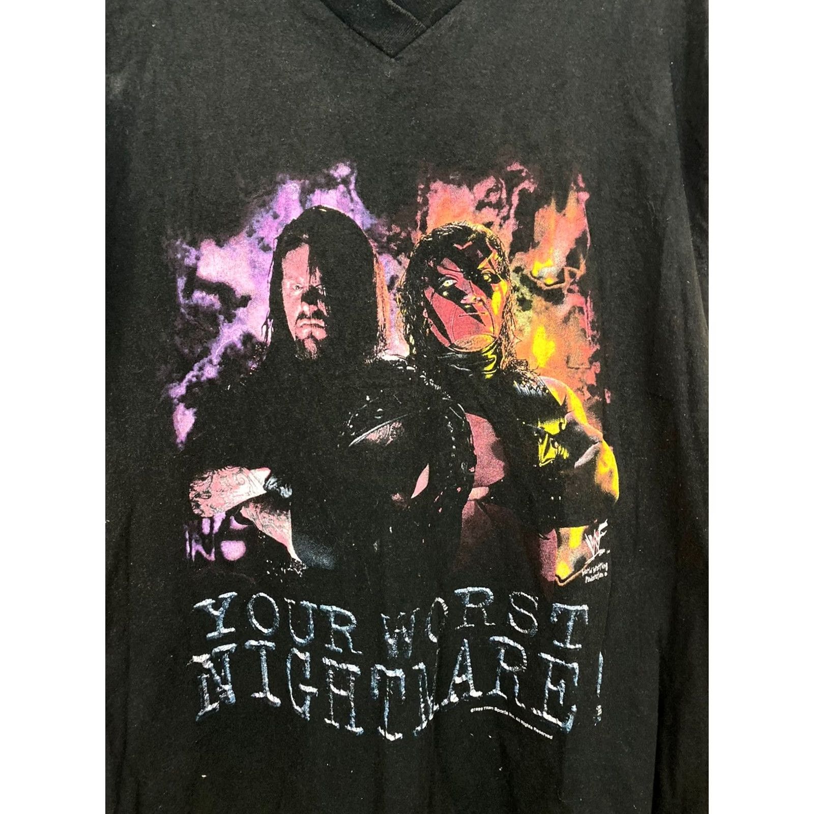 Vintage VTG 1999 Undertaker & Kane WWE Your Worst Nightmare T-Shirt XXL Black Mens Sleeveless Shirt Size US XXL / EU 58 / 5 - 3 Thumbnail