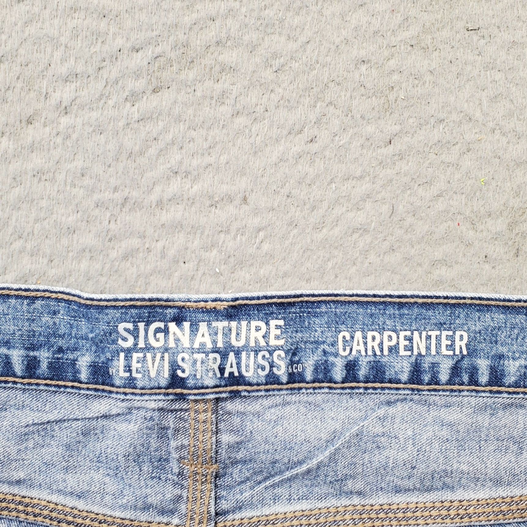 Levi's Levi's Carpenter Jeans Mens 48x30 Blue Denim High Rise Double Stitch Straight Jeans Mens Color Blue 5-Pocket Design Regular Fit Size 48 Mens Size US 32 / EU 48 - 7 Thumbnail