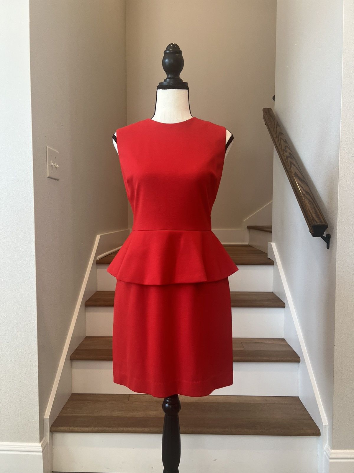 Vince Camuto Vince Camuto Red Peplum Dress Size 8 Size M / US 6-8 / IT 42-44 - 2 Thumbnail