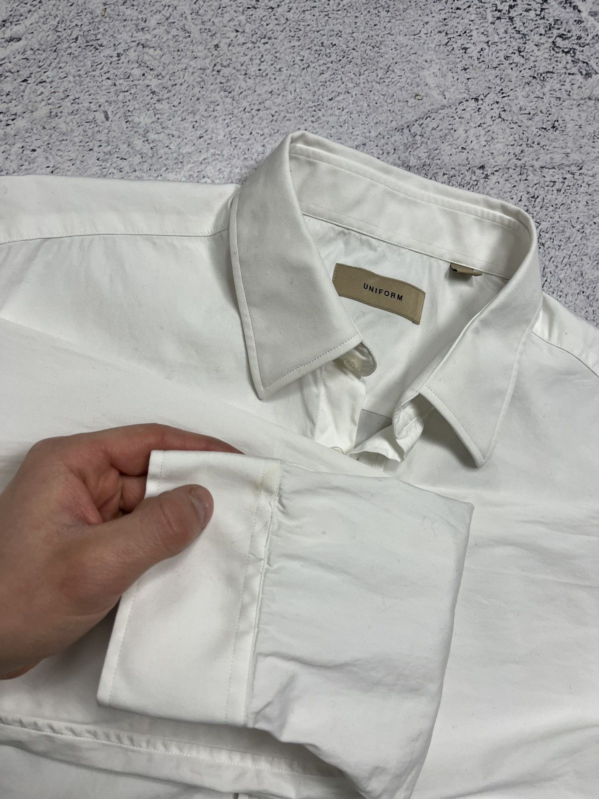 Burberry × Designer Burberry Uniform White Button Up Classic Men’s Shirt Luxury Size US M / EU 48-50 / 2 - 15 Thumbnail