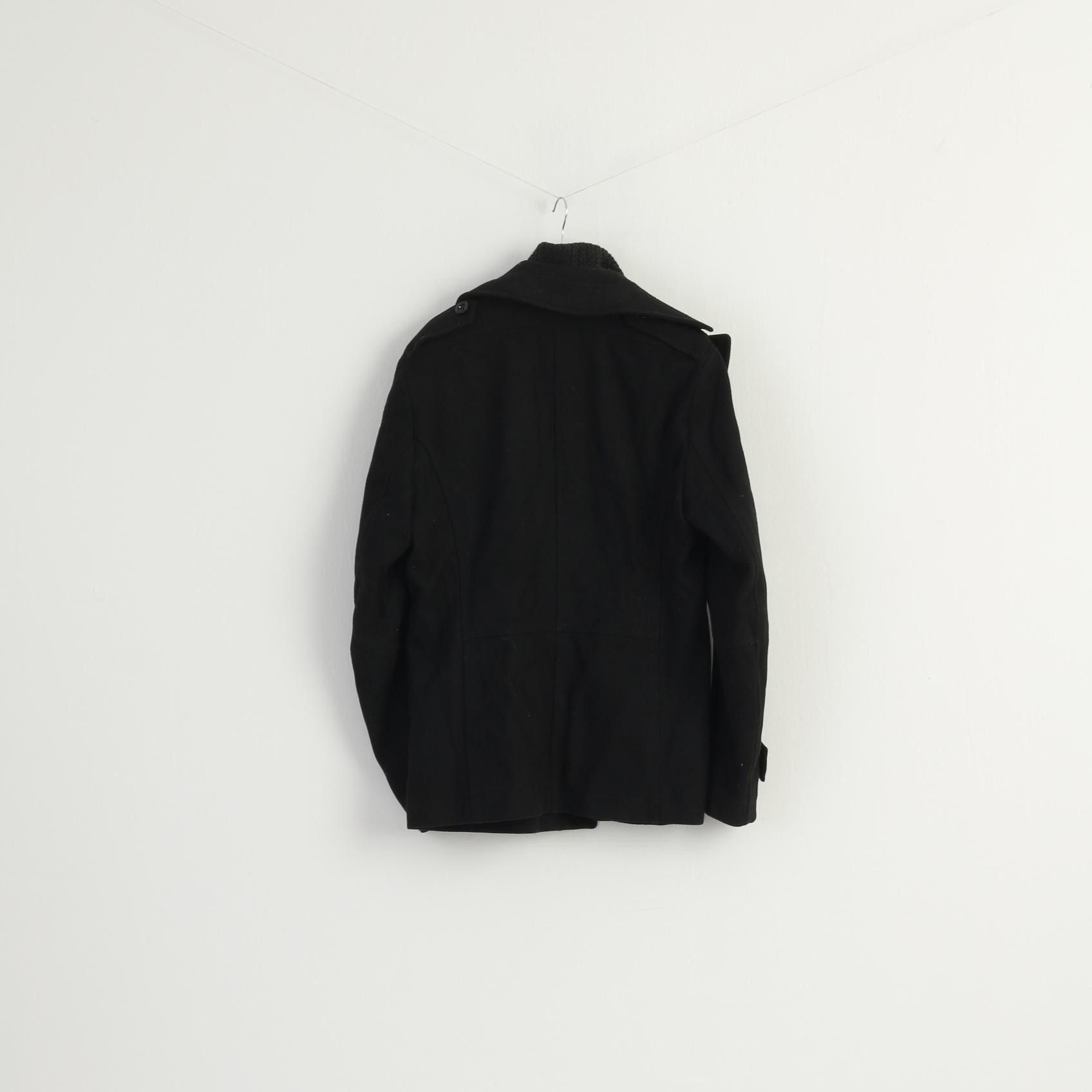 Hugo Boss Boss Orange Men 42 52 M Jacket Black Wool Zip Up 8821 Size US M / EU 48-50 / 2 - 9 Thumbnail