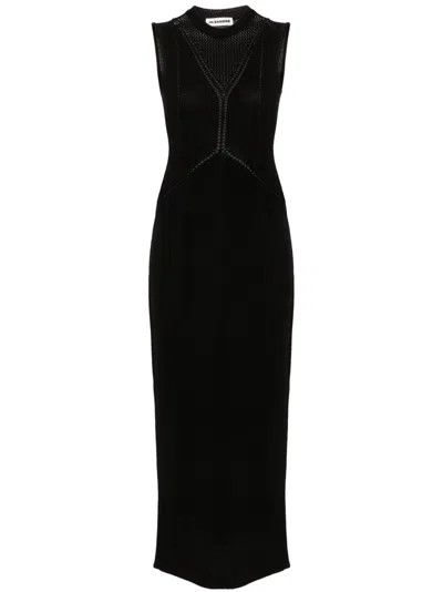 Jil Sander o1mt1gz0824 Dress in Black Size L / US 10 / IT 46 - 1 Preview