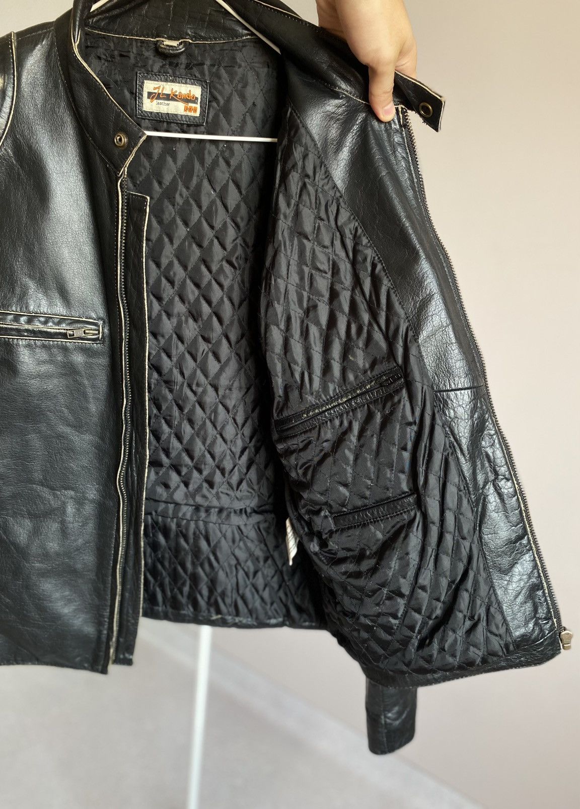 Vintage Buffalo Leather Jacket Distressed Effect Coat Size US XL / EU 56 / 4 - 21 Thumbnail