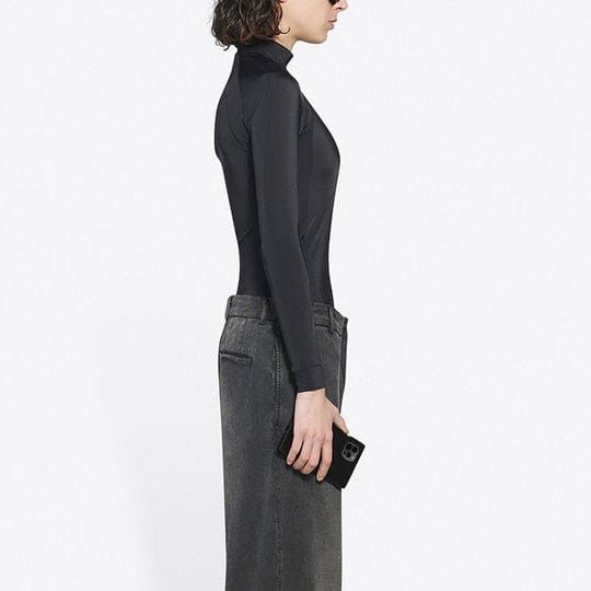 Balenciaga o1bcso1str1124 Sporty B Long Sleeve Tank Top in Black Size XS / US 0-2 / IT 36-38 - 5 Thumbnail