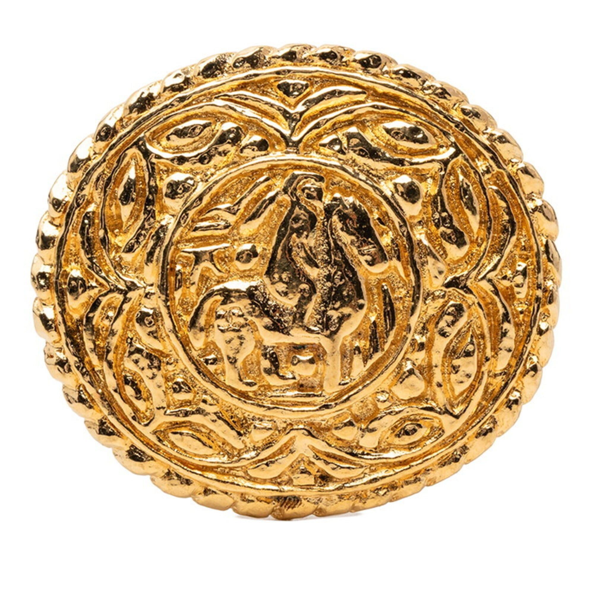 Chanel Chanel Coco Mark Knight Equestrian Brooch Gold Plated Women's CHANEL Size ONE SIZE - 1 Thumbnail