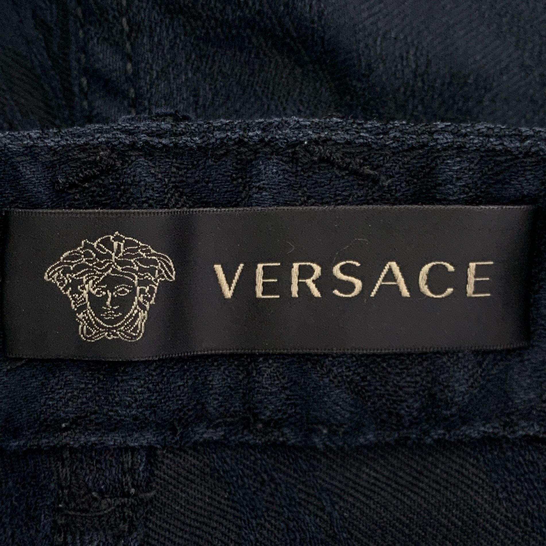 Versace Versace Black Medusa Head Straight Pants Size 38 Made In Ita Size 38" / US 16 / IT 52 - 2 Thumbnail