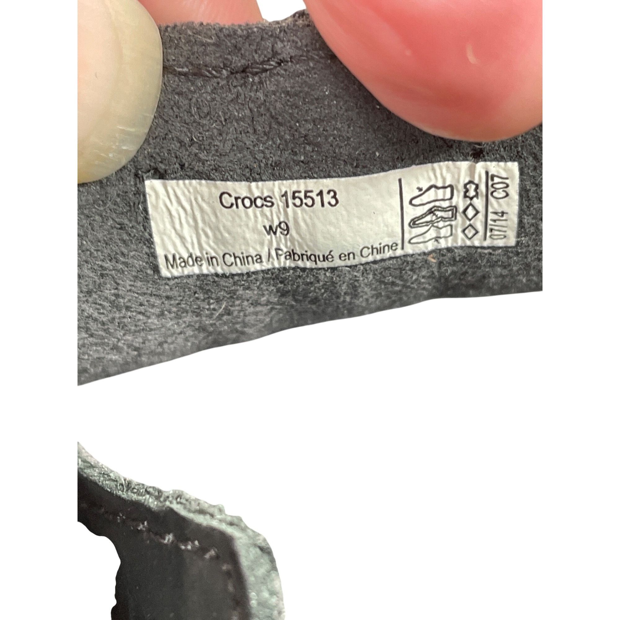 Crocs Crocs womans black leather slip on clogs mules Sz 9 SKU 9725 Size US 9 / IT 39 - 6 Thumbnail