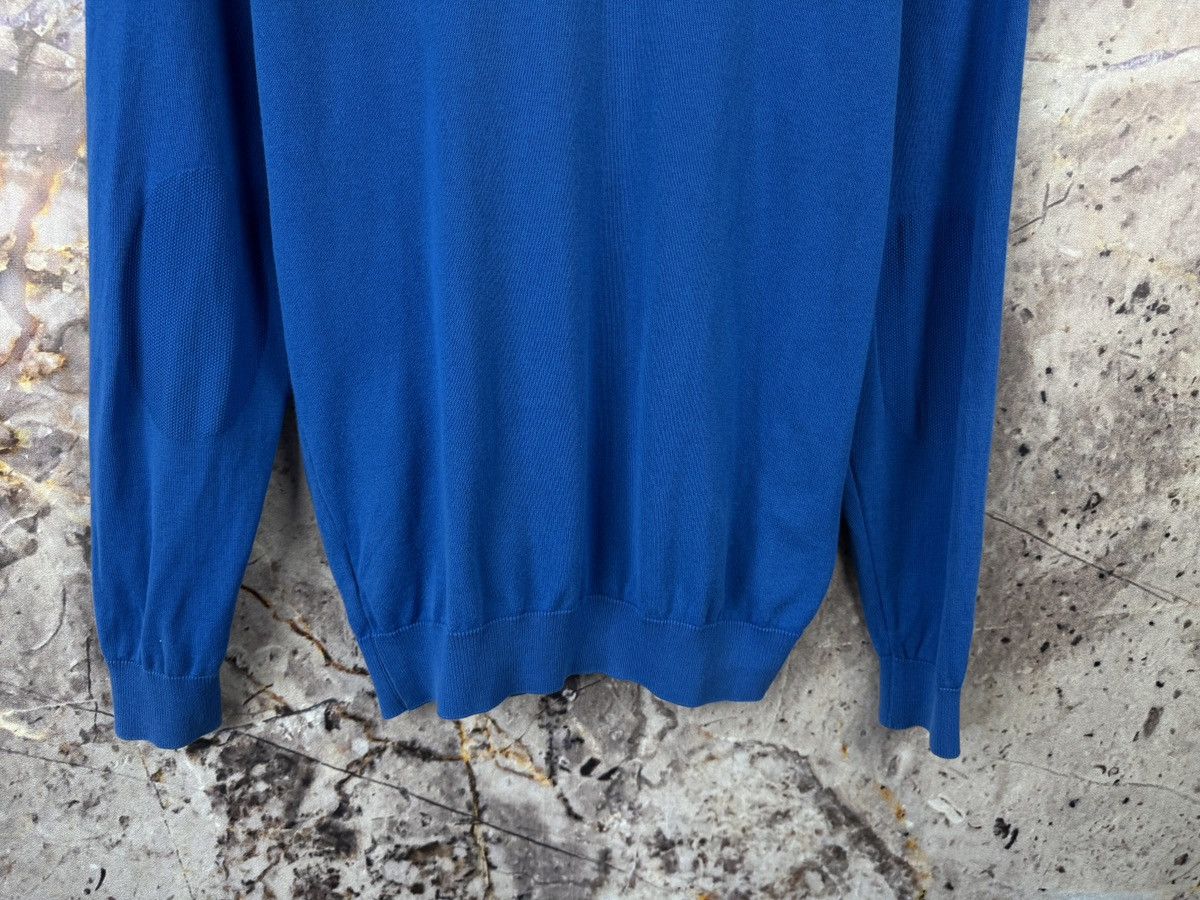 Lacoste Lacoste Blue V-Neck Cotton Sweater with Crocodile Logo Size US L / EU 52-54 / 3 - 14 Thumbnail