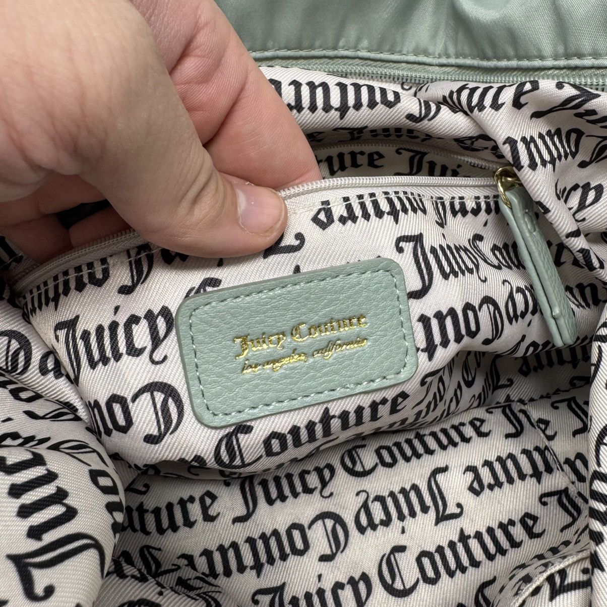 Juicy Couture Juicy Couture Light Green Nylon Double Handle Bag Size ONE SIZE - 14 Thumbnail