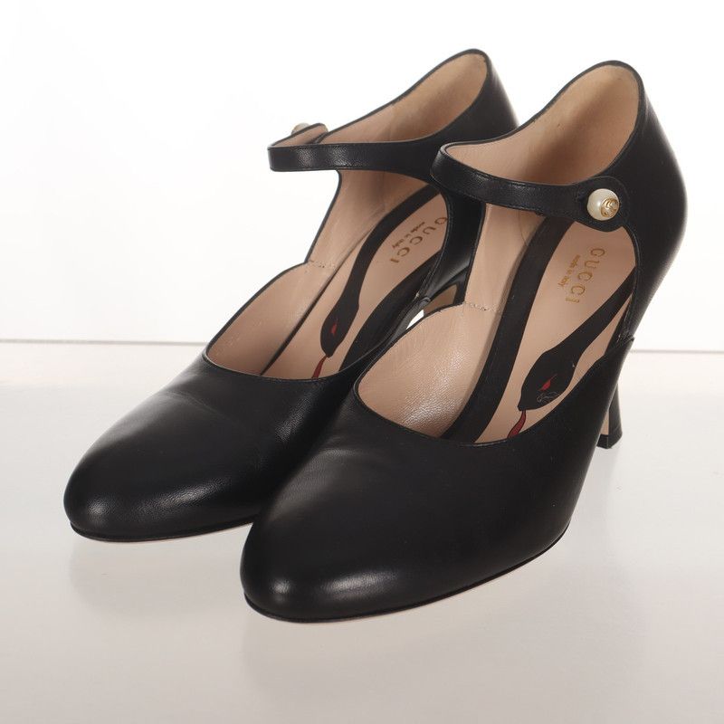 Gucci Gucci Women's Black Pumps with Strap 0079 Size US 6.5 / EU 39-40 - 1 Thumbnail